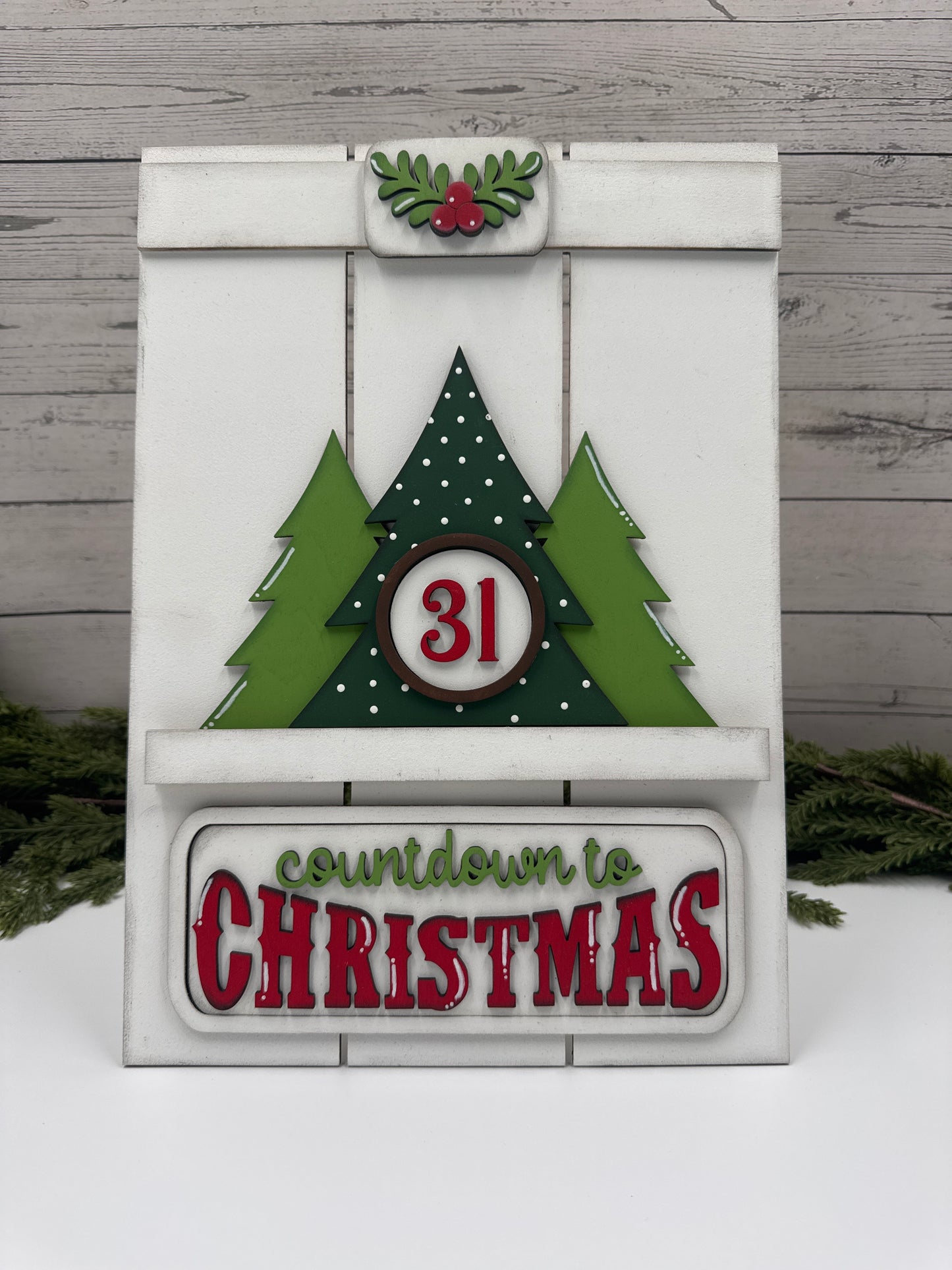 Countdown Calendar Kit – Interchangeable Magnetic Christmas Sign Insert for 9x13 Holiday Display Holder