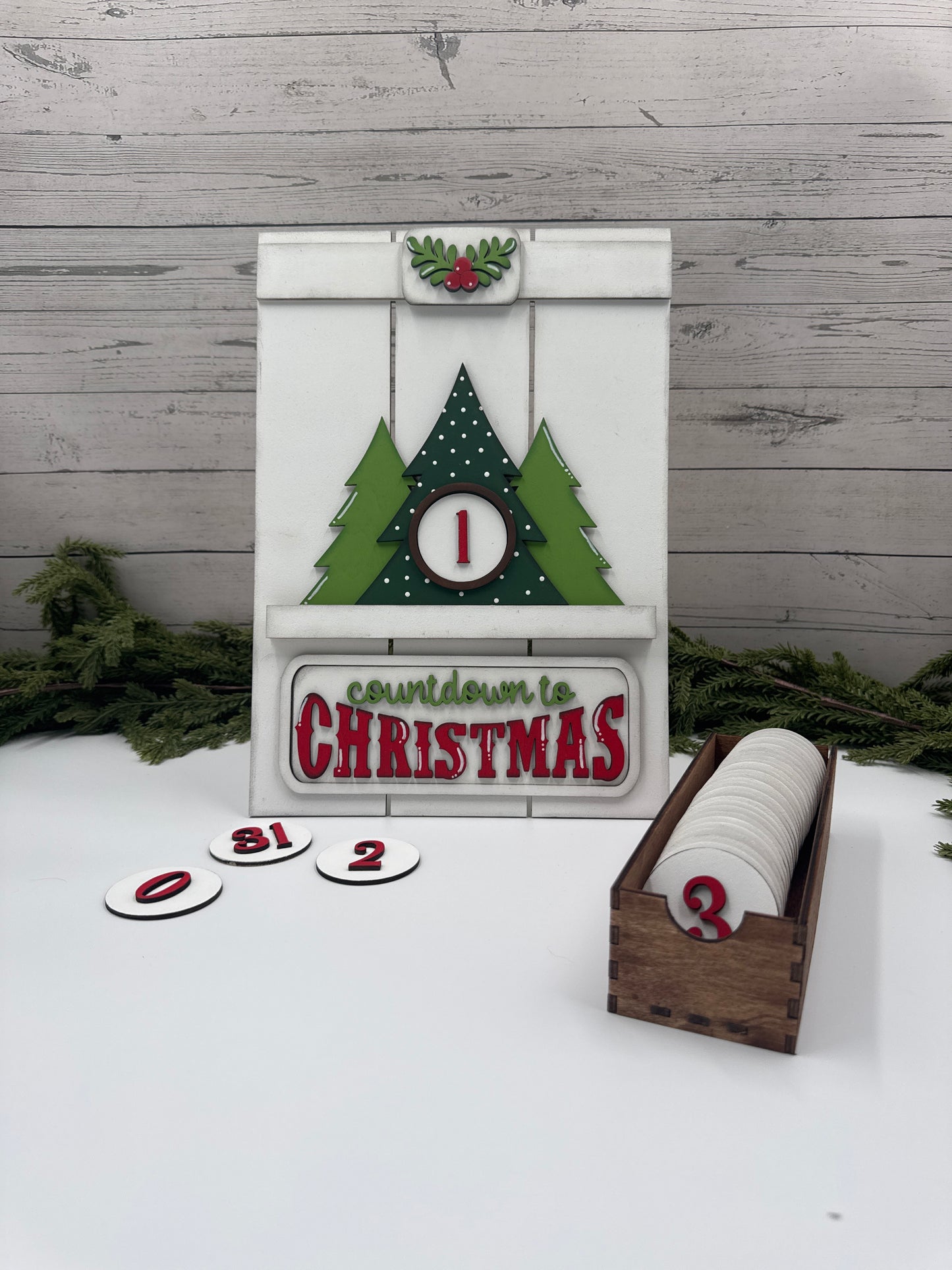 Interchangeable Holiday Sign Holder β Handcrafted Wood Magnetic Display Frame, 9x13 Farmhouse Base for Seasonal Kits