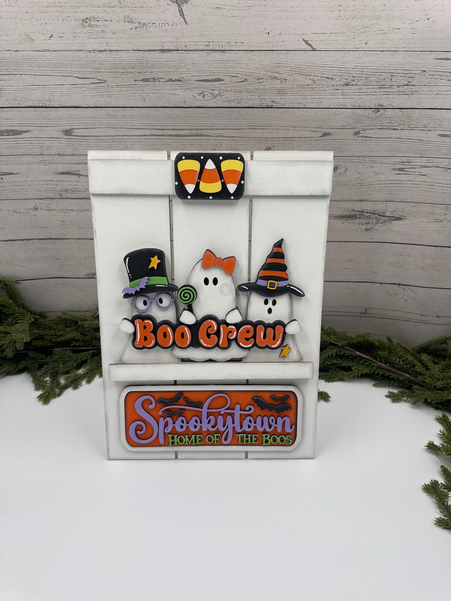 Halloween Kit – Interchangeable Magnetic Boo Crew Sign Insert for 9x13 Holiday Display Holder