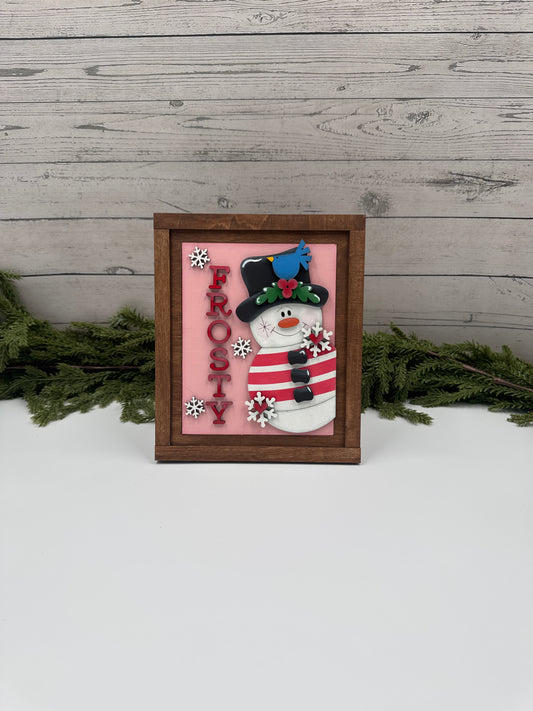 Wooden Interchangeable Sign Holder – Handcrafted Farmhouse Frame