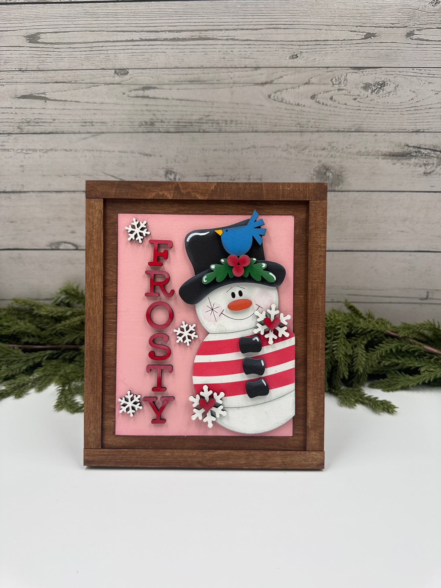 Wooden Interchangeable Sign Holder – Handcrafted Farmhouse Frame