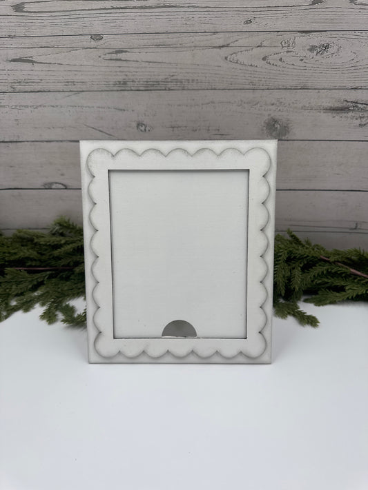 White Interchangeable Sign Holder – Handcrafted Wooden Frame