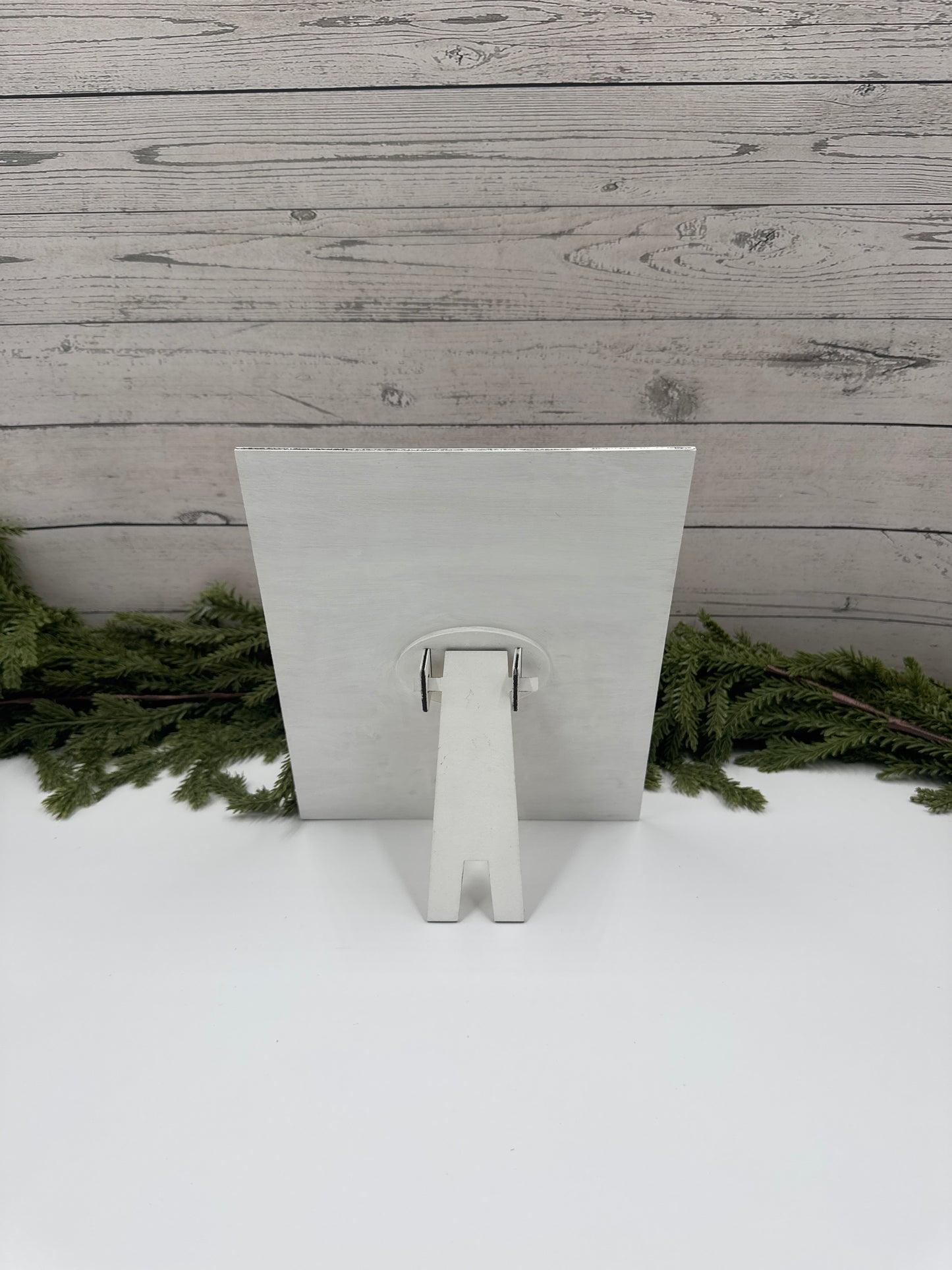 White Interchangeable Sign Holder – Handcrafted Wooden Frame