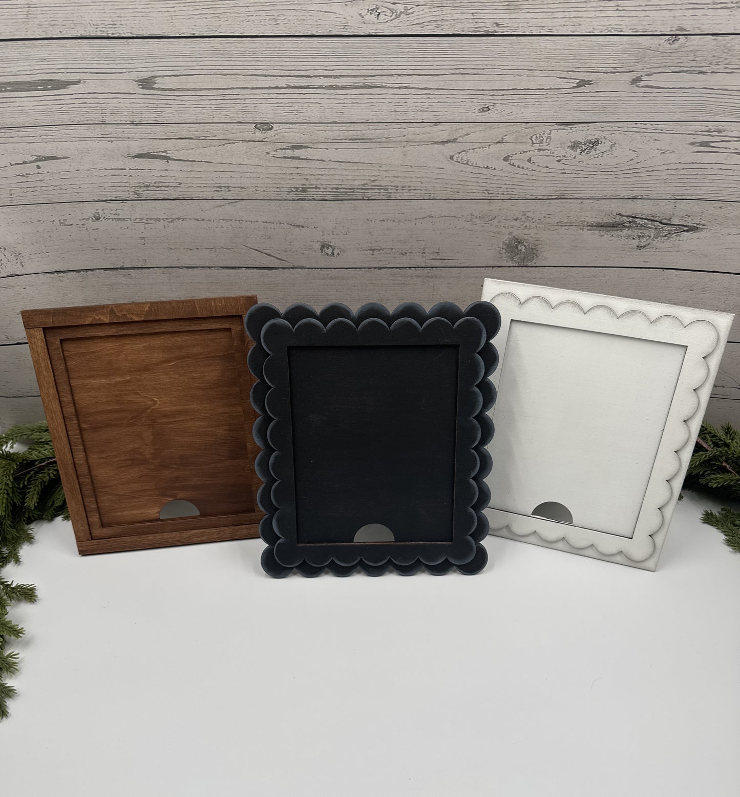 White Interchangeable Sign Holder – Handcrafted Wooden Frame
