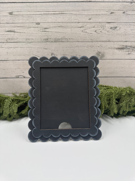 Black Interchangeable Sign Holder – Farmhouse Wooden Frame for Seasonal Inserts
