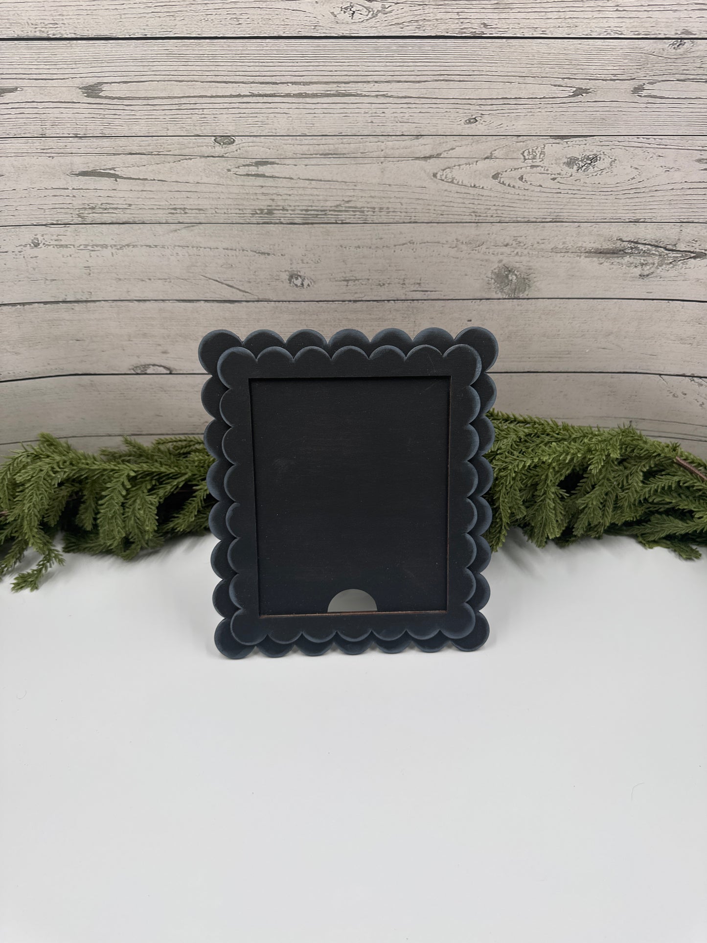 Black Interchangeable Sign Holder – Farmhouse Wooden Frame for Seasonal Inserts