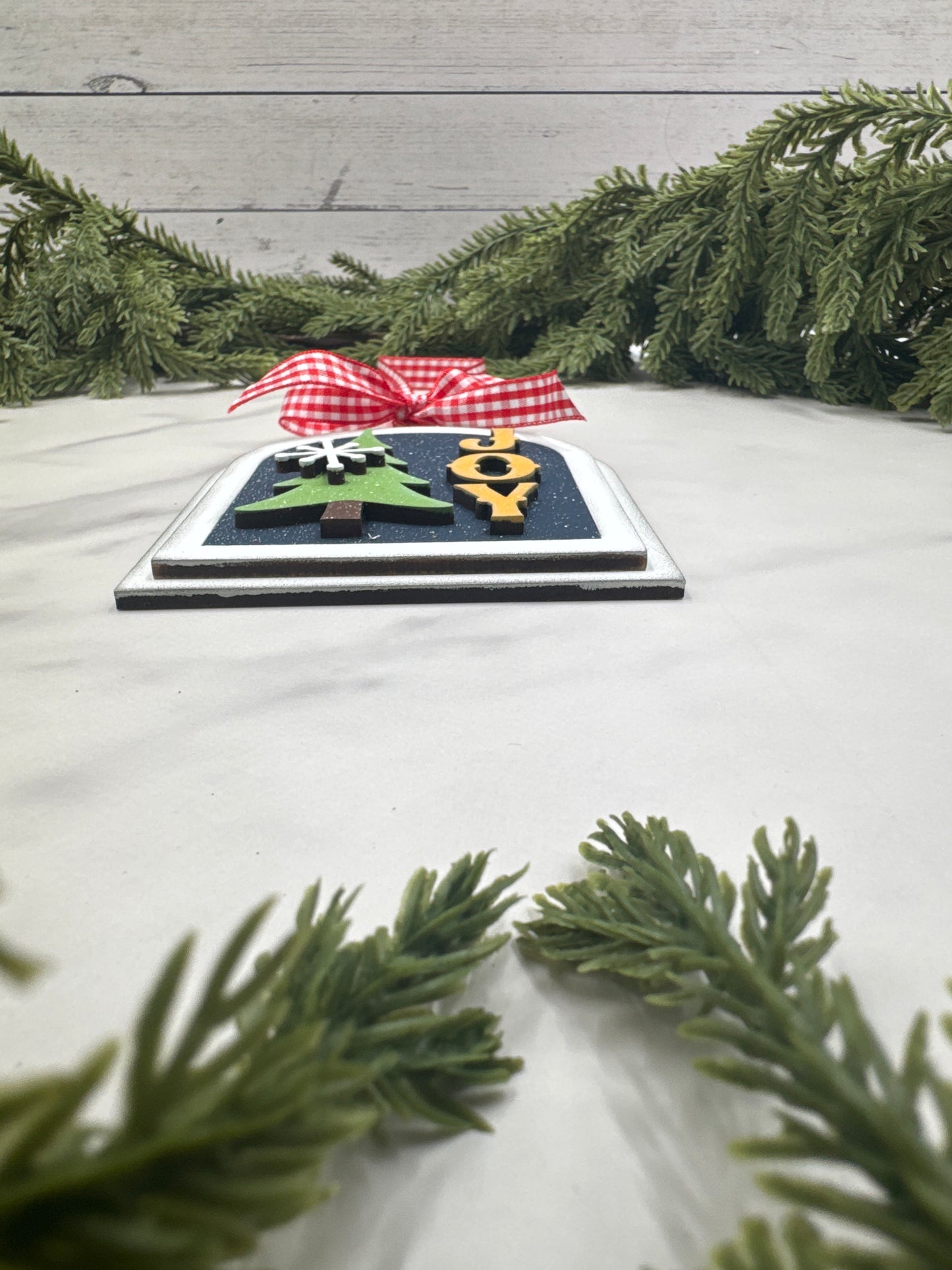 Joy Christmas Ornament – Handmade Wood Ornament, Holiday Tree Décor, Rustic Farmhouse Christmas Decoration