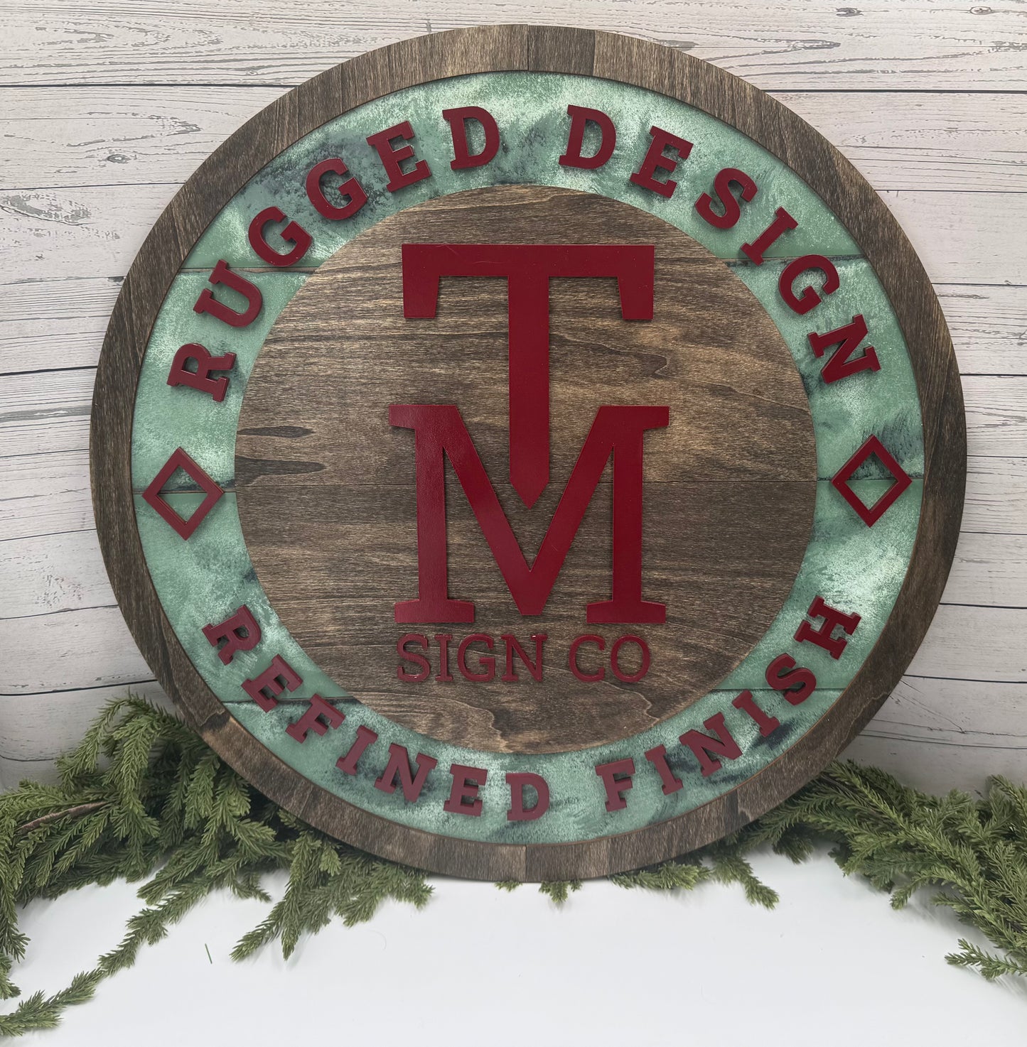 Custom Layered Wood & Acrylic Signs | Design Deposit for Personalized Business, Home, or Office Wall Sign | T&M Signs by Thistle & Mill