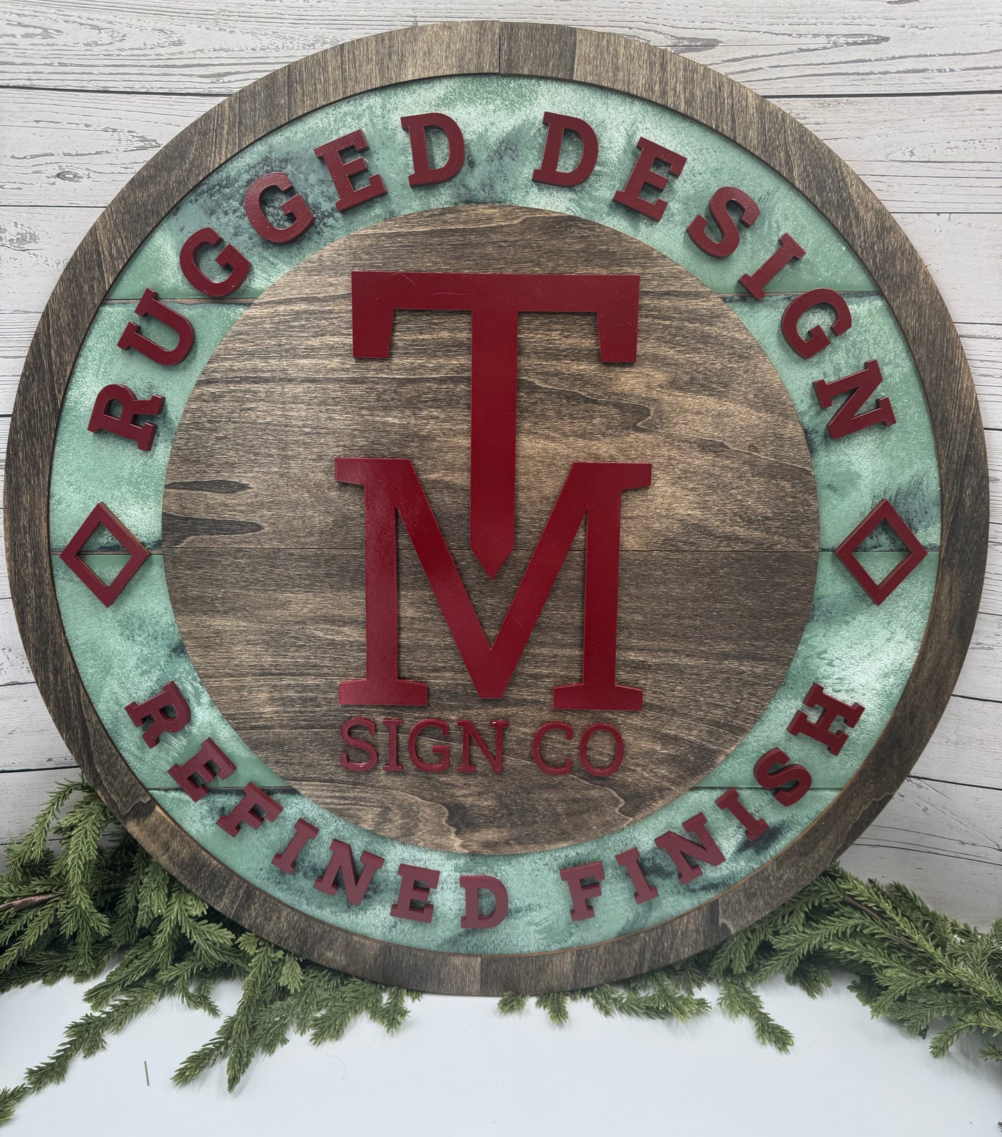 Custom Layered Wood & Acrylic Signs | Design Deposit for Personalized Business, Home, or Office Wall Sign | T&M Signs by Thistle & Mill