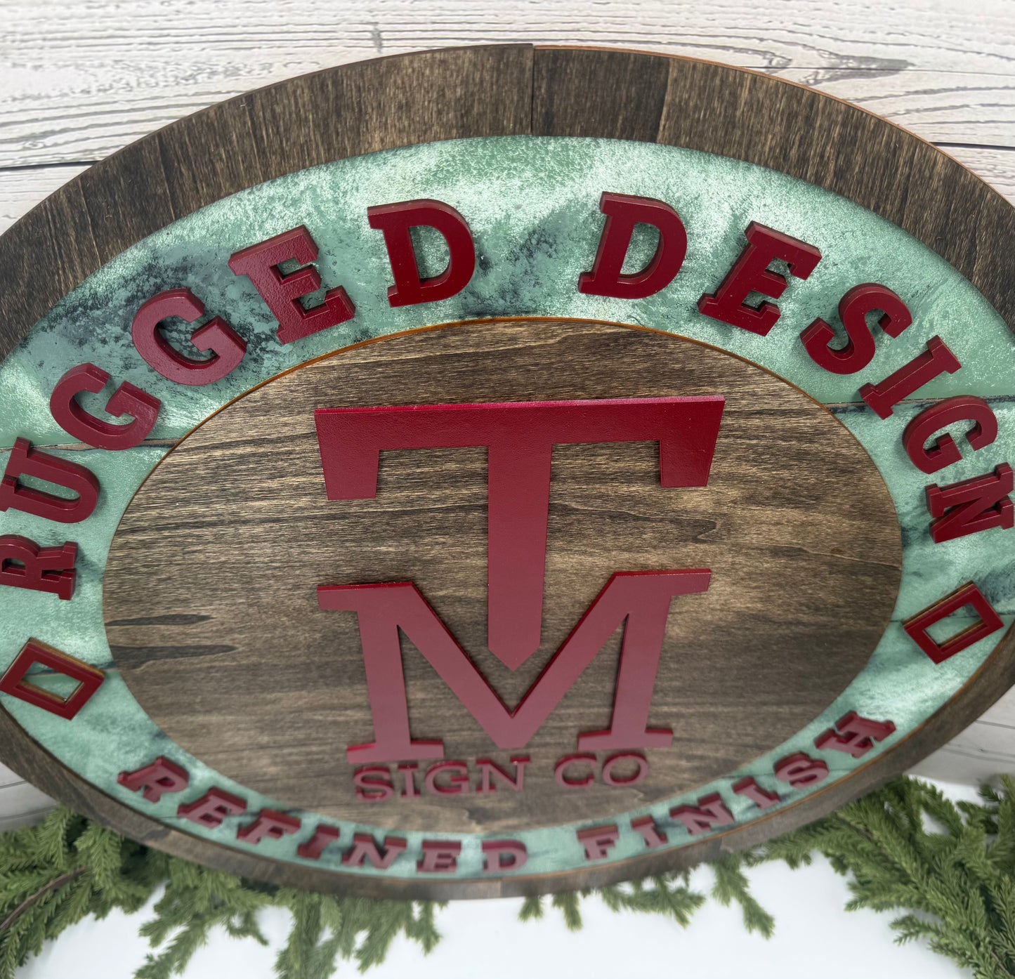 Custom Layered Wood & Acrylic Signs | Design Deposit for Personalized Business, Home, or Office Wall Sign | T&M Signs by Thistle & Mill