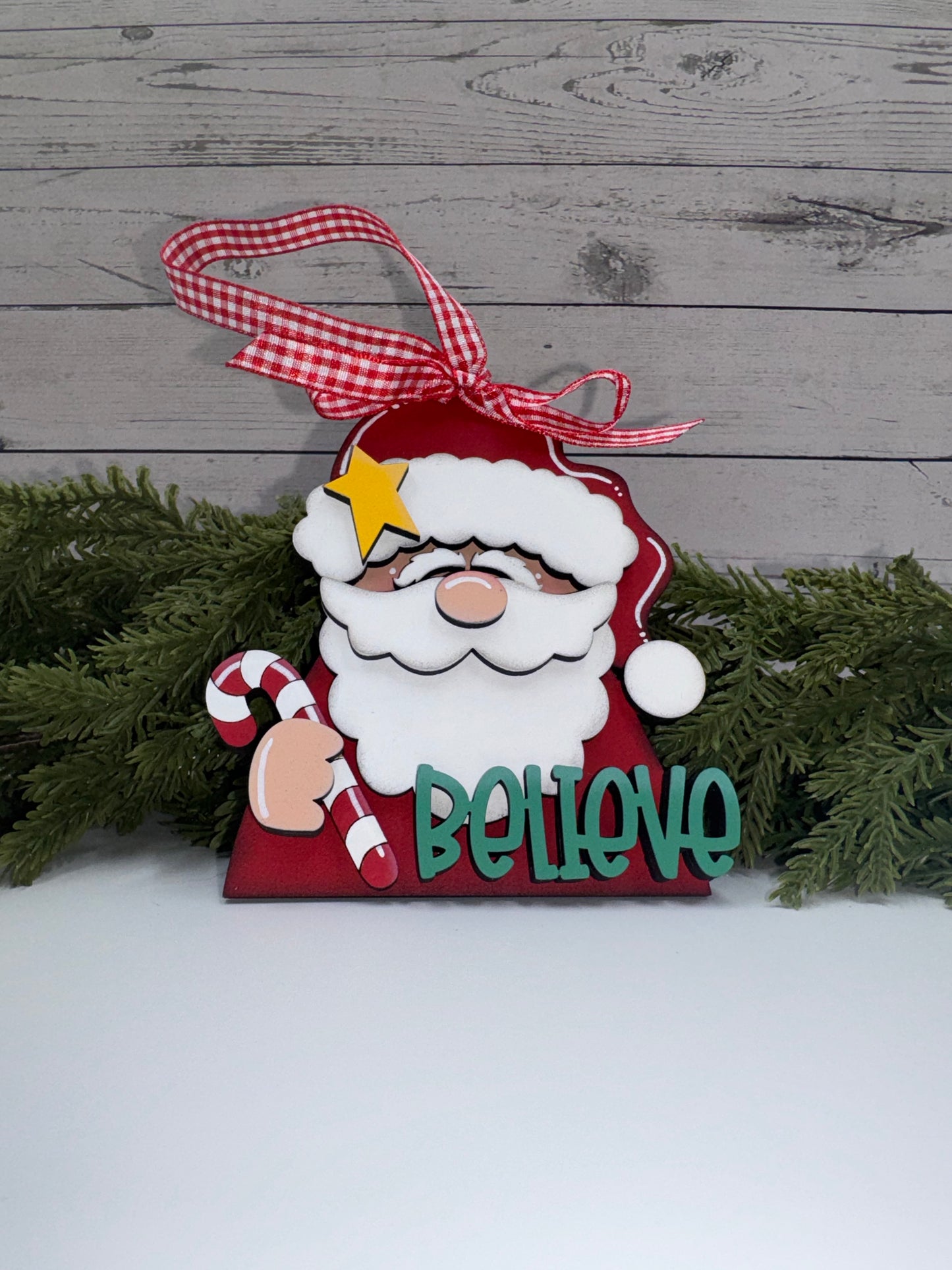'Believe' – Handmade Wood Christmas Ornament