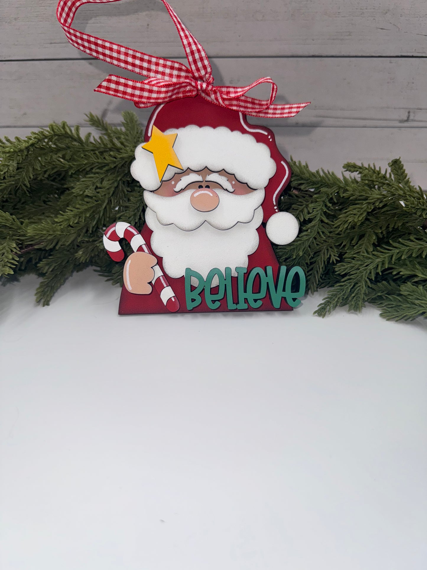 'Believe' – Handmade Wood Christmas Ornament