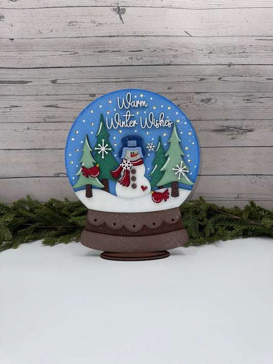 ❄️ Product Listing: Warm Winter Wishes Lighted Snow Globe Shelf Sitter