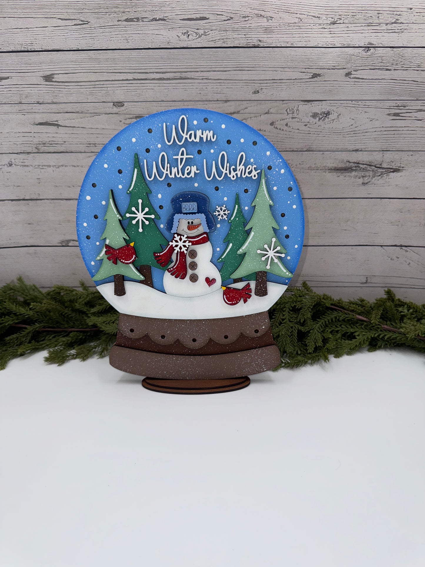 ❄️ Product Listing: Warm Winter Wishes Lighted Snow Globe Shelf Sitter