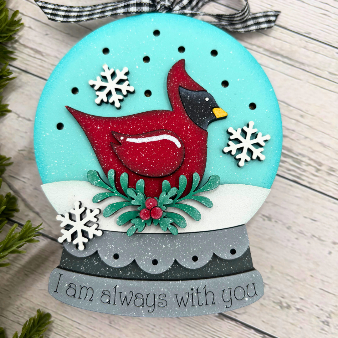 ✨ Light Up Cardinal Memorial Ornament – “I Am Always With You” | Handmade Christmas Keepsake by Thistle & Mill ✨