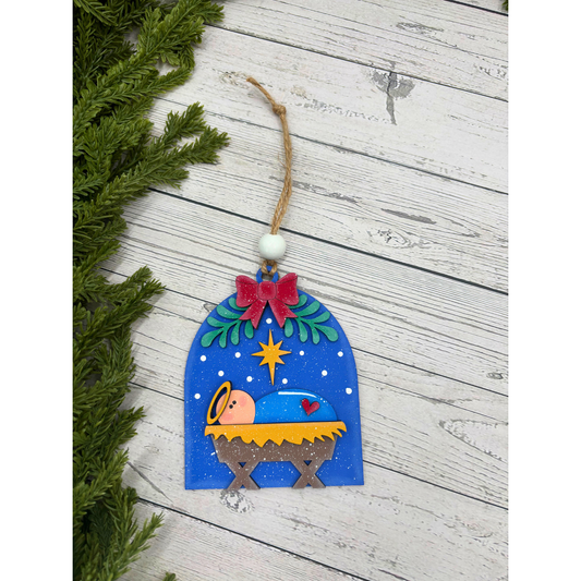 ✨ Nativity Scene Christmas Ornament | Handcrafted Holiday Decor by Thistle & Mill ✨
