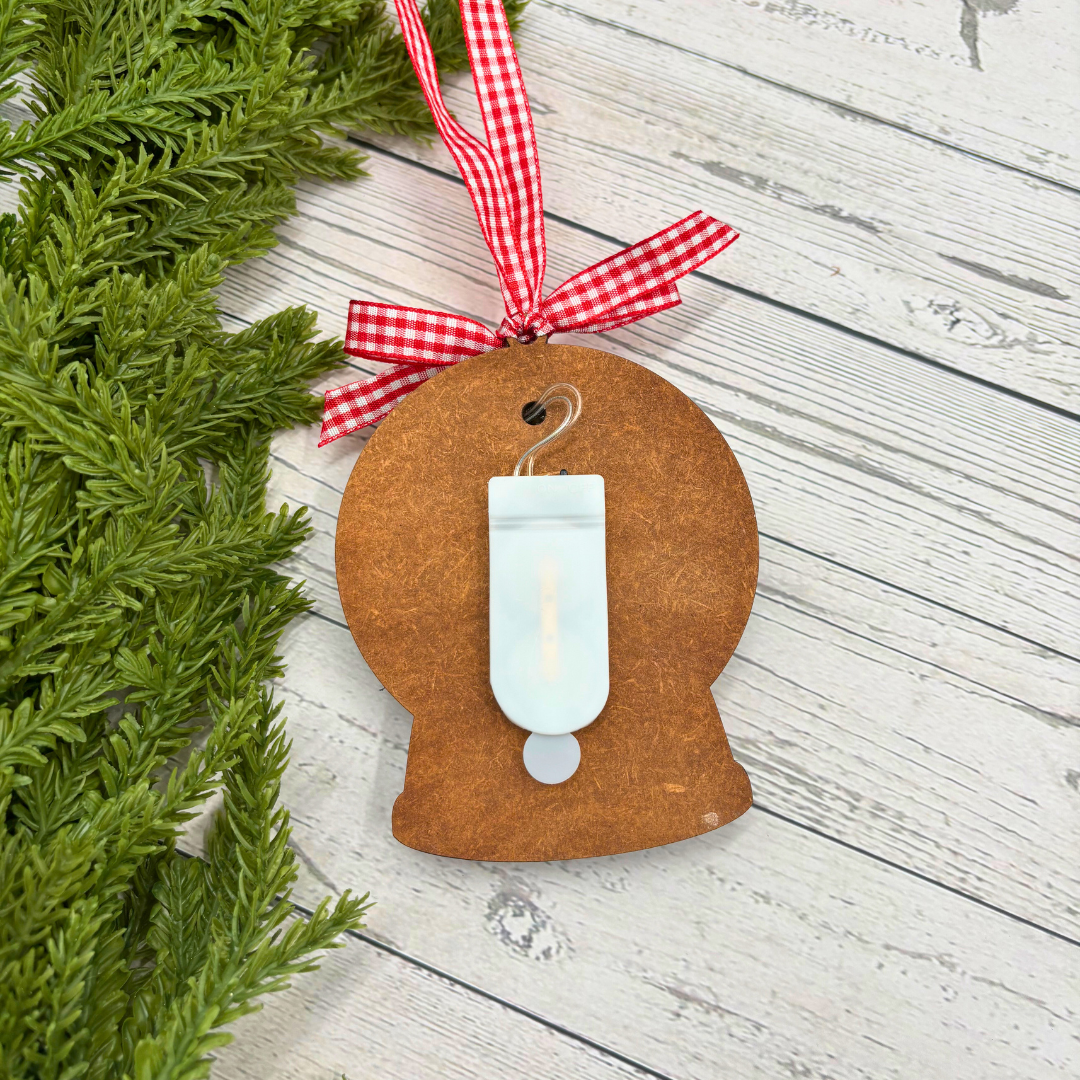 Gnome for Christmas Light-Up Ornament – Handcrafted Wooden Christmas Decor | LED Holiday Ornament | Thistle & Mill