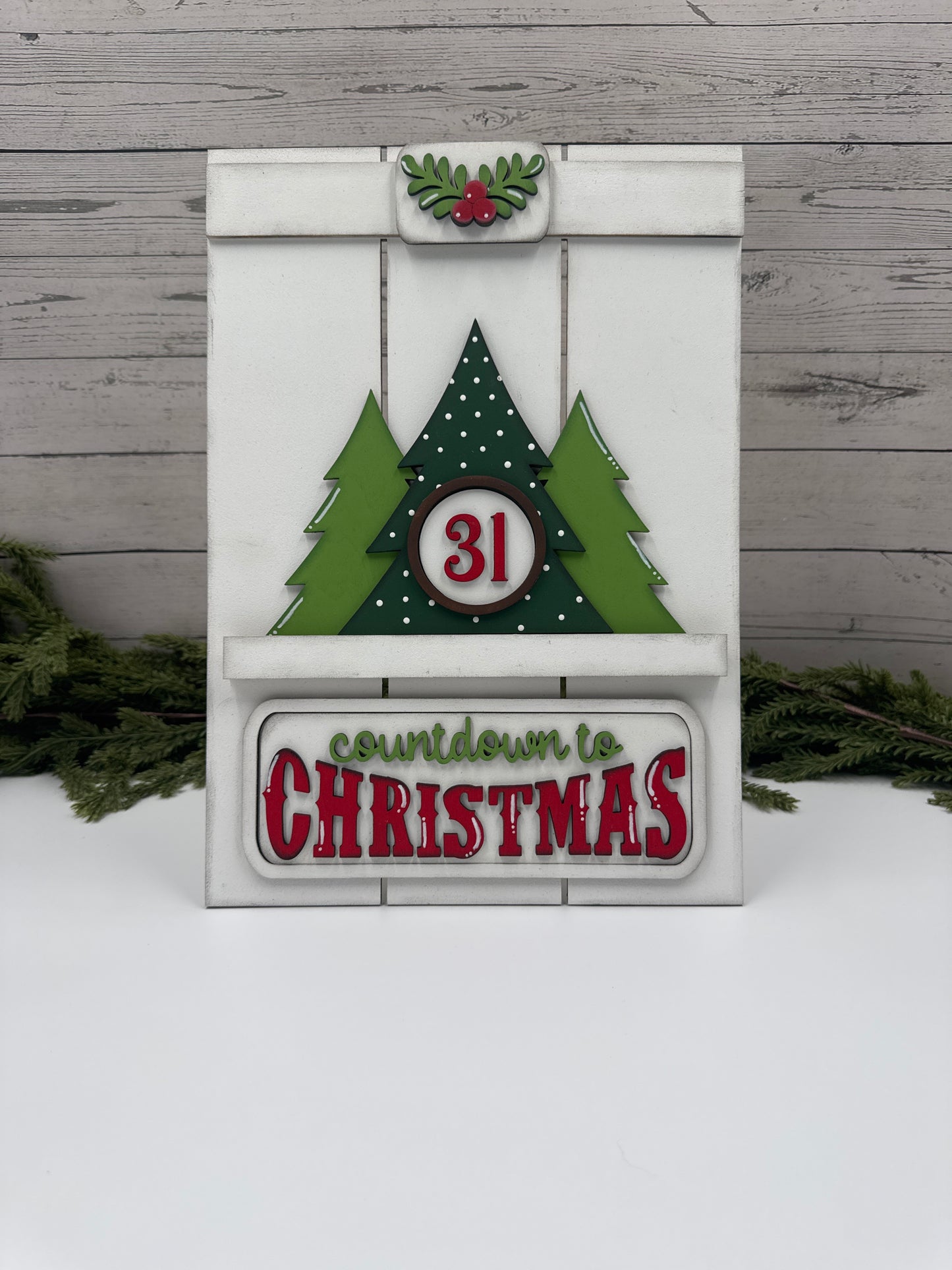 Countdown Calendar Kit – Interchangeable Magnetic Christmas Sign Insert for 9x13 Holiday Display Holder