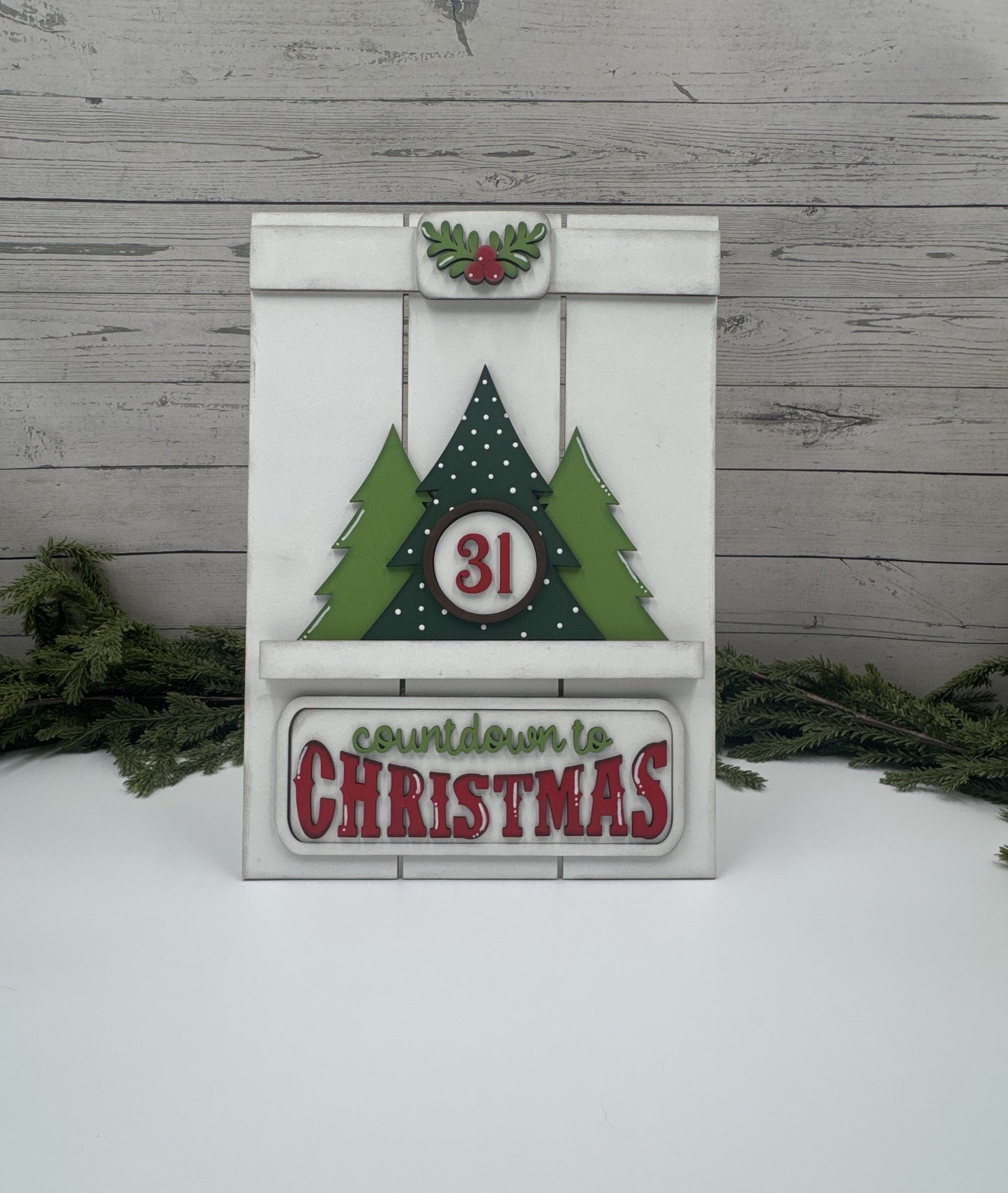 Countdown Calendar Kit – Interchangeable Magnetic Christmas Sign Insert for 9x13 Holiday Display Holder