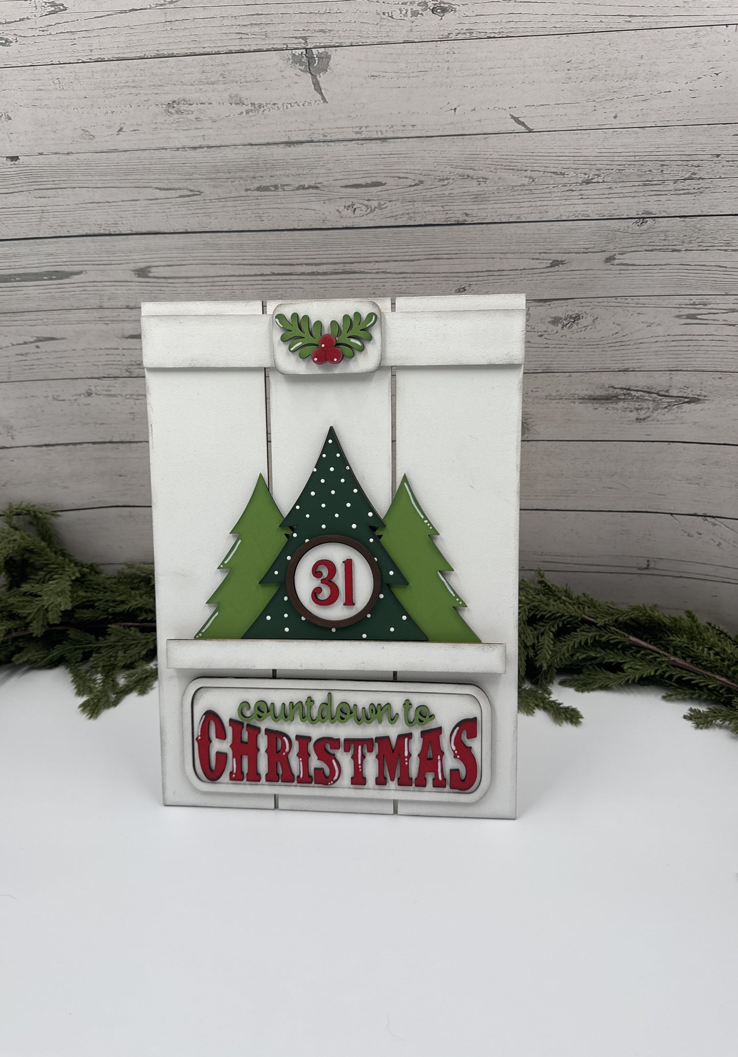 Countdown Calendar Kit – Interchangeable Magnetic Christmas Sign Insert for 9x13 Holiday Display Holder