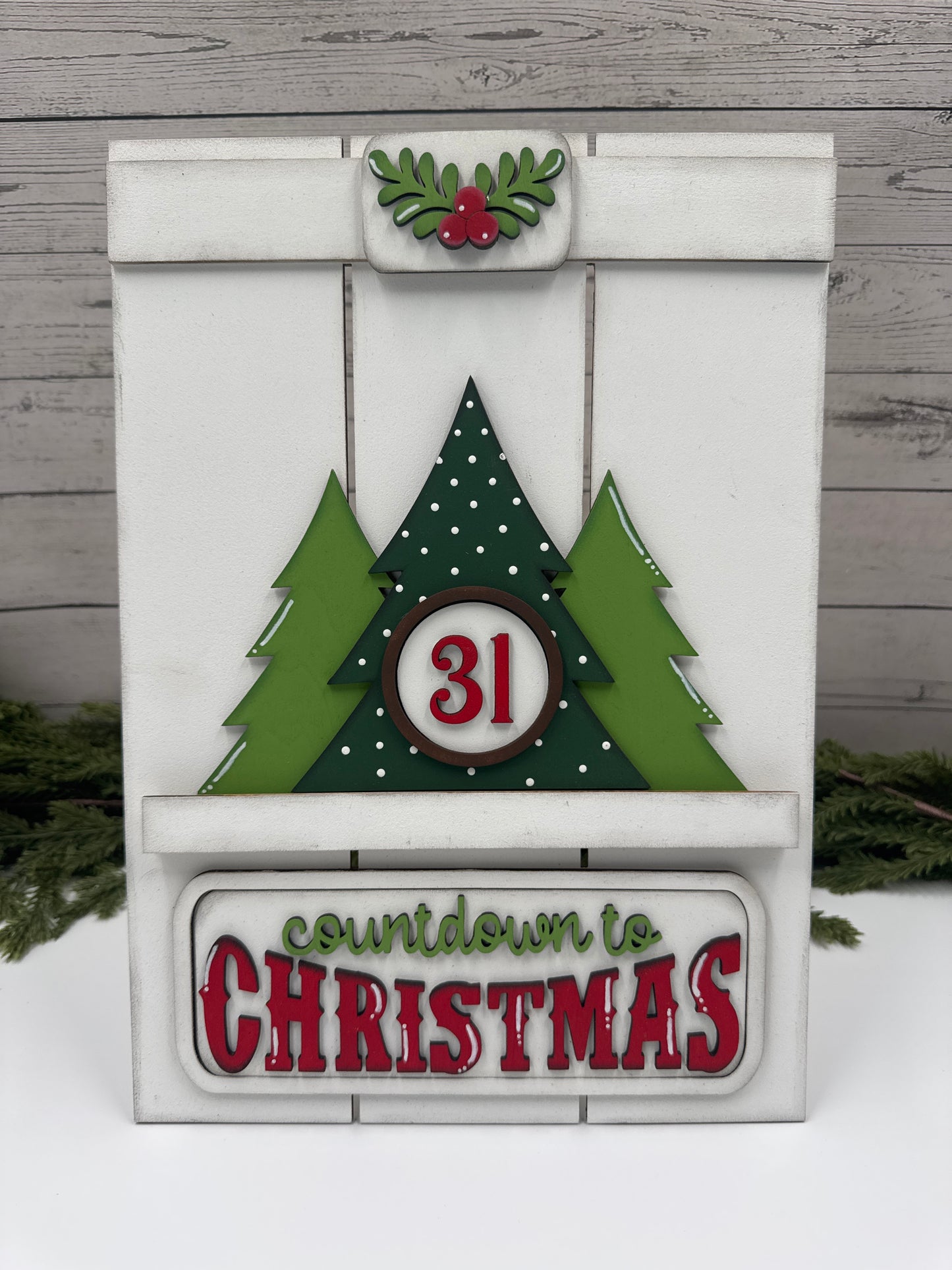 Countdown Calendar Kit – Interchangeable Magnetic Christmas Sign Insert for 9x13 Holiday Display Holder