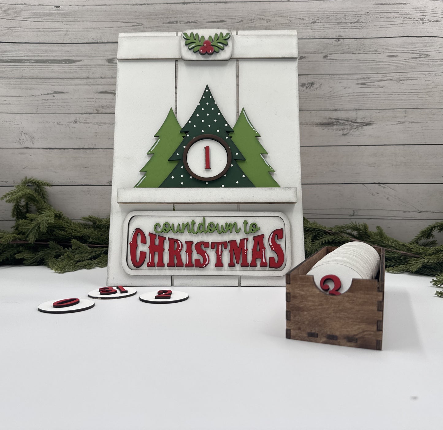 Countdown Calendar Kit – Interchangeable Magnetic Christmas Sign Insert for 9x13 Holiday Display Holder