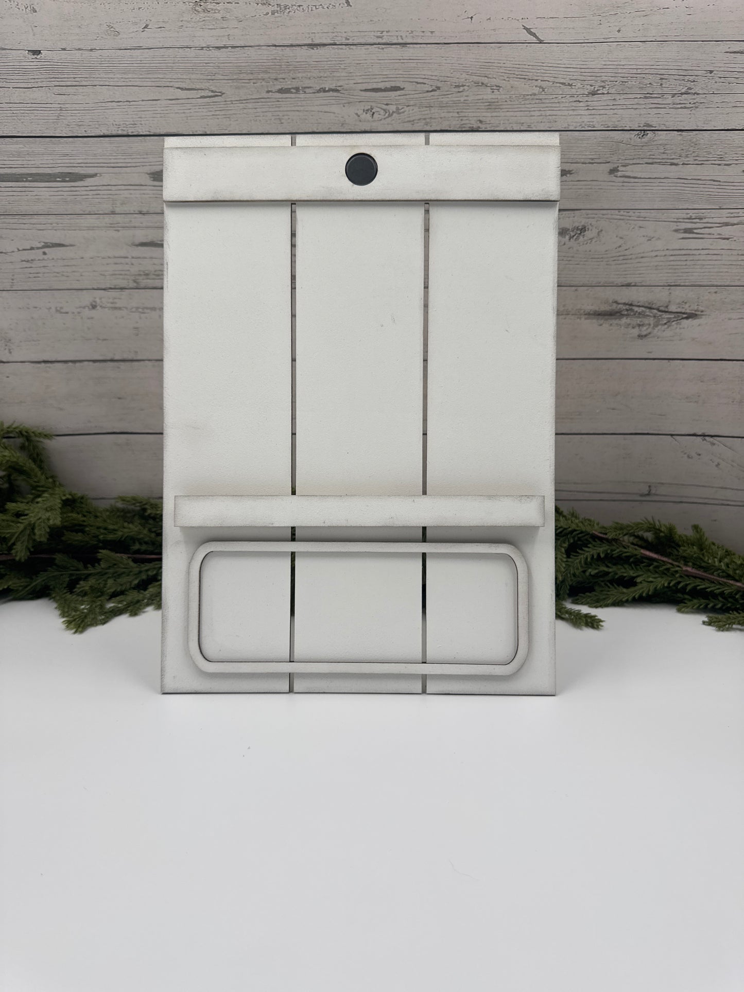 Interchangeable Holiday Sign Holder – Handcrafted Wood Magnetic Display Frame, 9x13 Farmhouse Base for Seasonal Kits