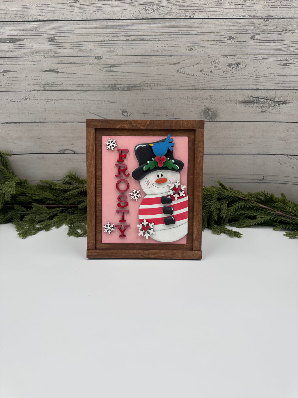 Wooden Interchangeable Sign Holder – Handcrafted Farmhouse Frame