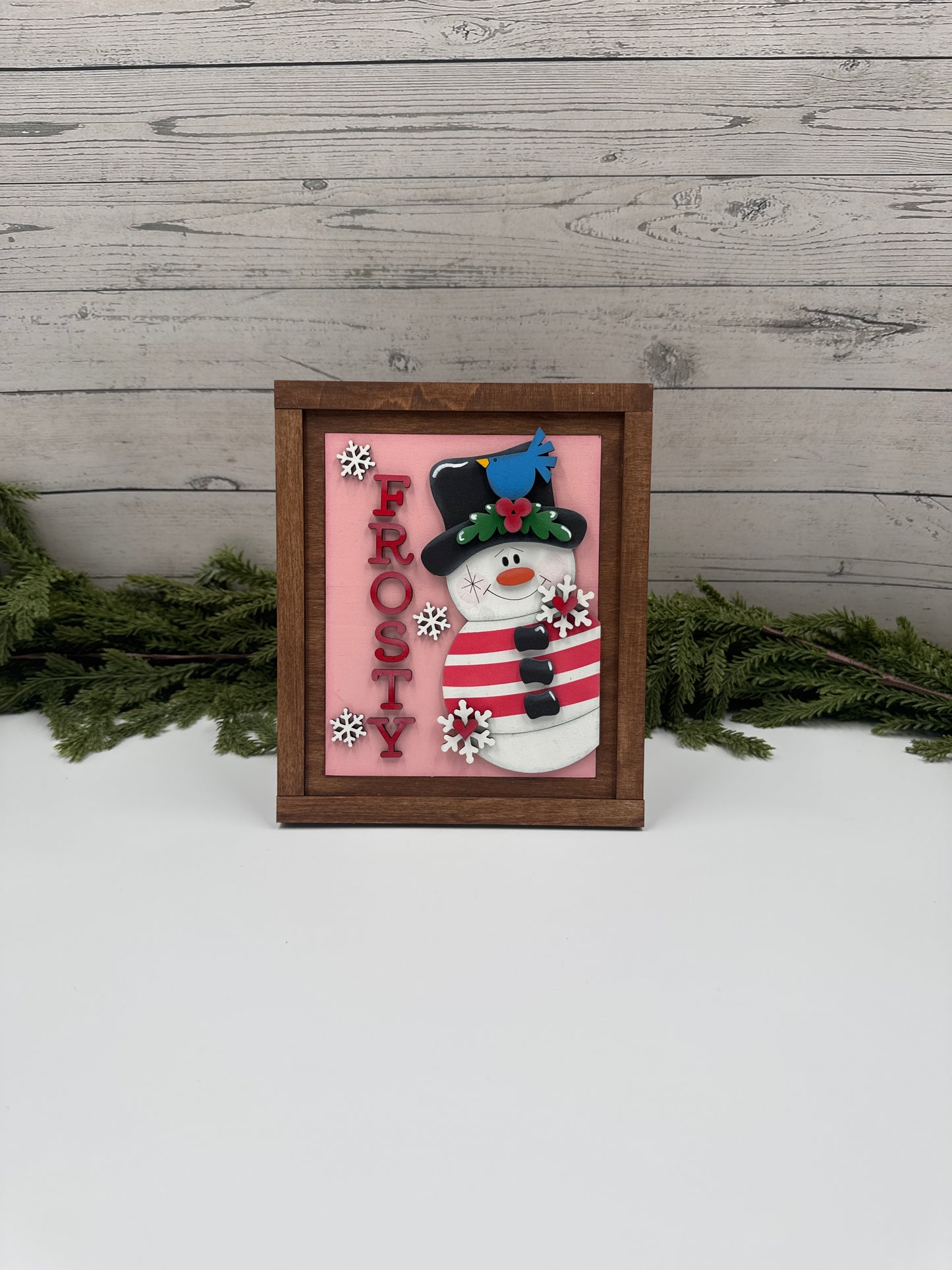 Wooden Interchangeable Sign Holder – Handcrafted Farmhouse Frame