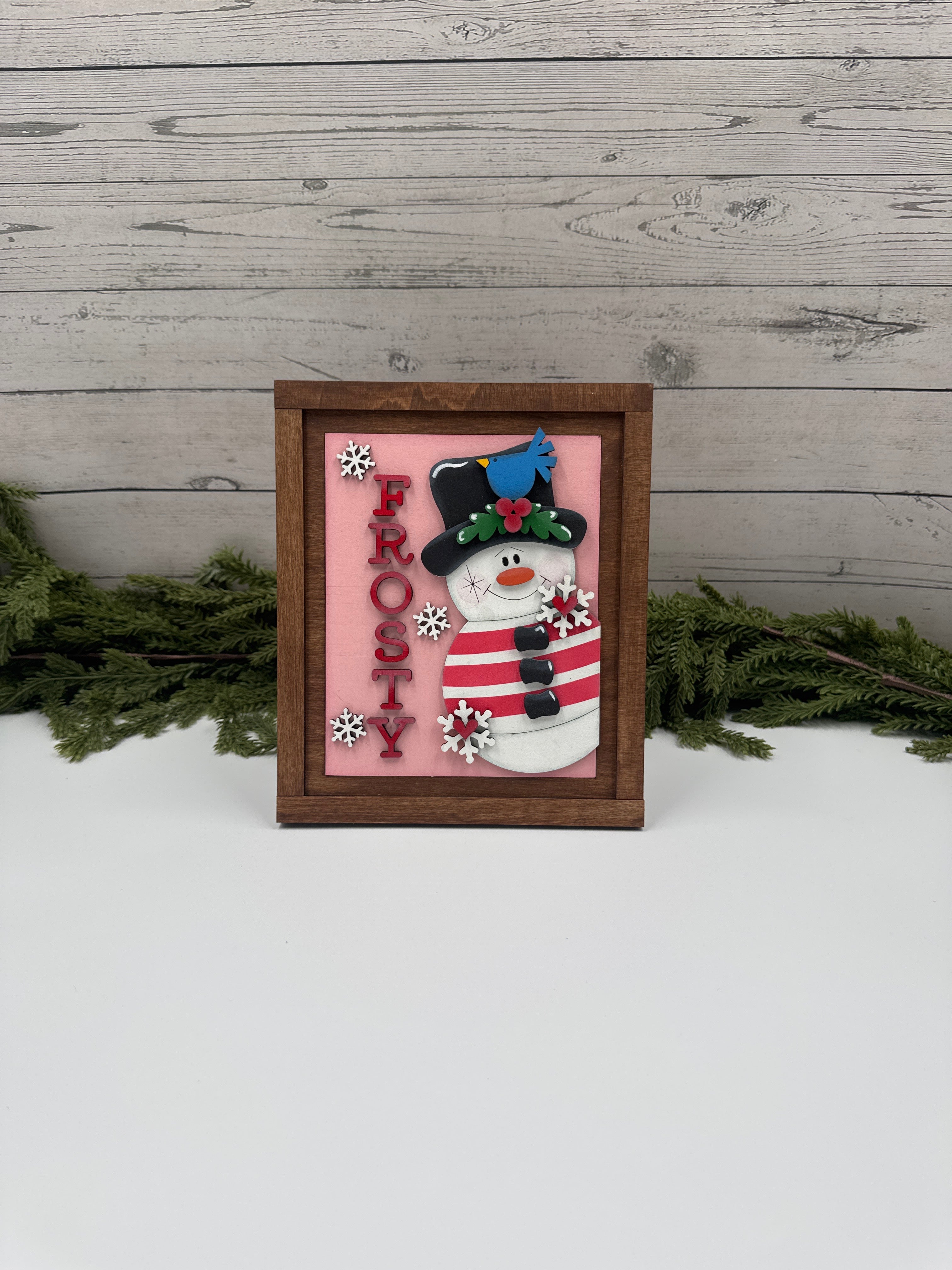 Wooden Interchangeable Sign Holder – Handcrafted Farmhouse Frame