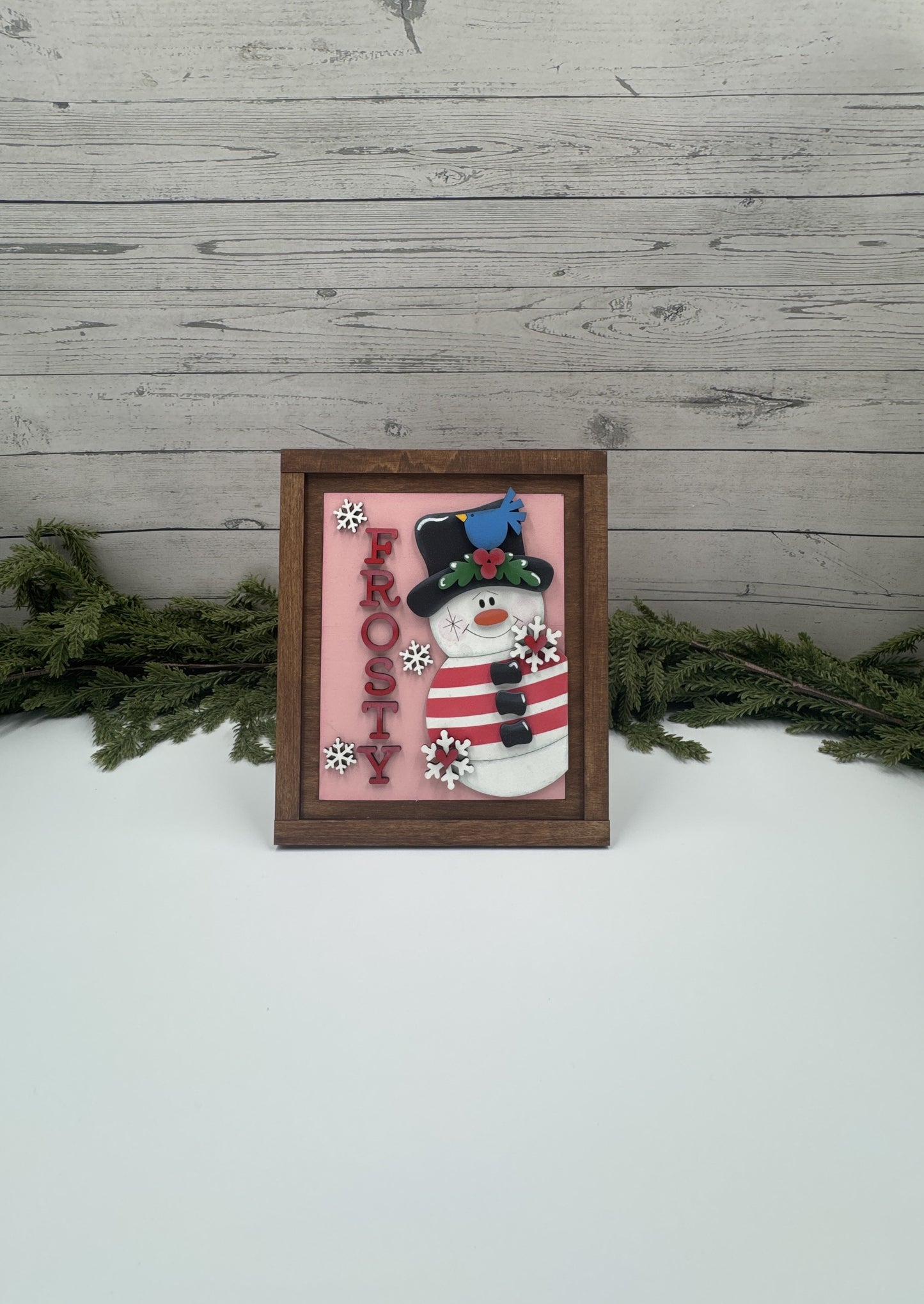 Wooden Interchangeable Sign Holder – Handcrafted Farmhouse Frame