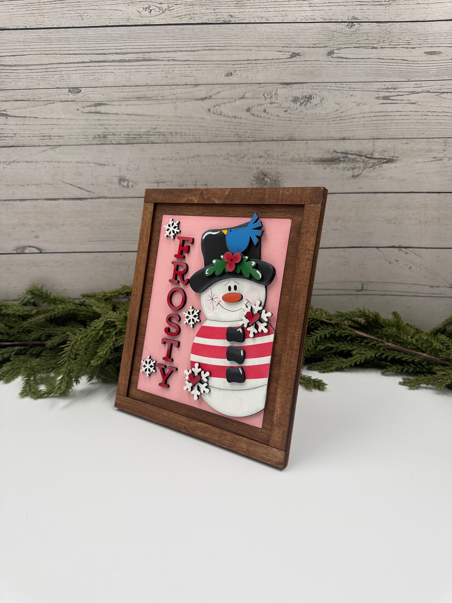 Wooden Interchangeable Sign Holder – Handcrafted Farmhouse Frame