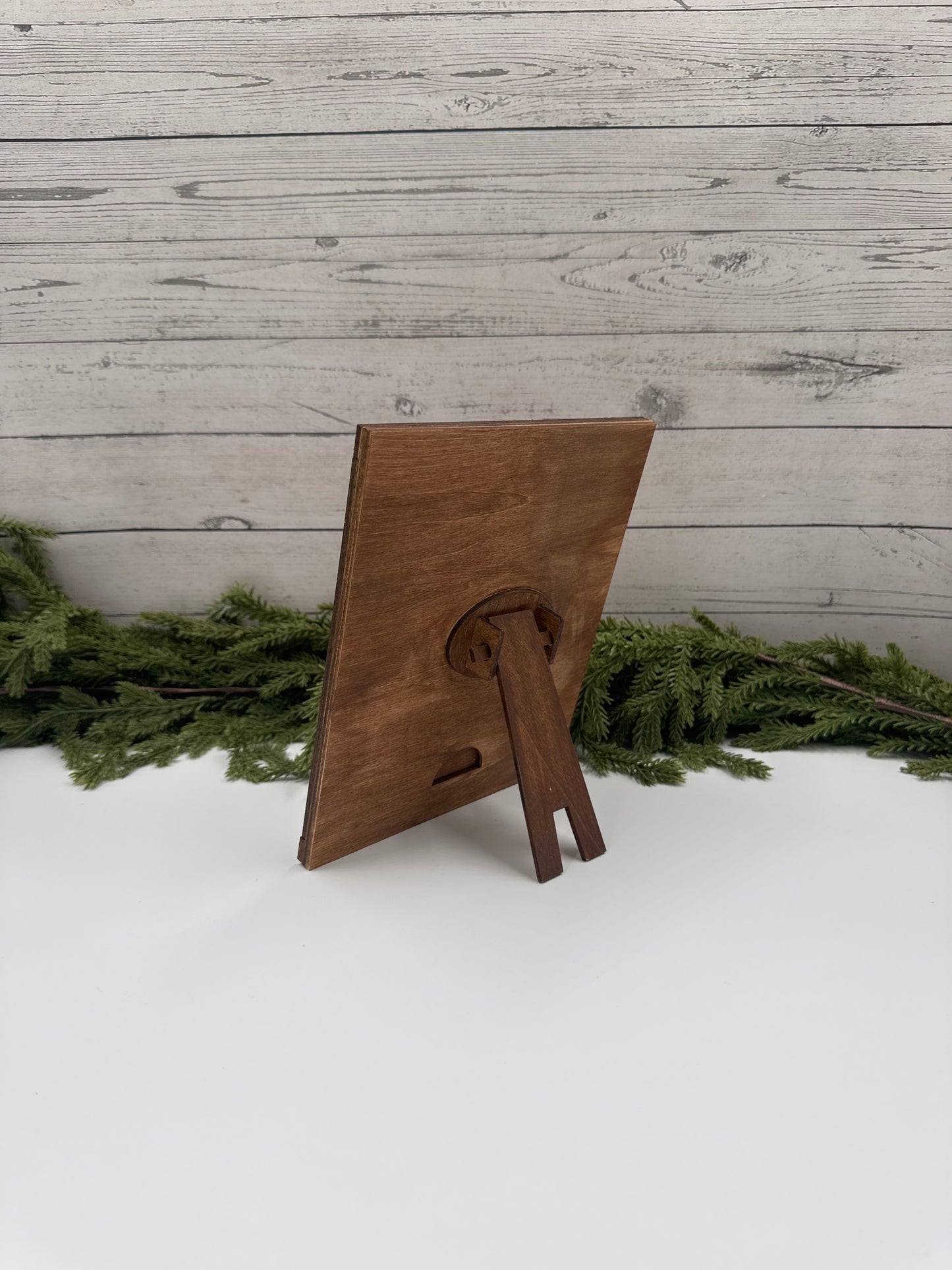 Wooden Interchangeable Sign Holder – Handcrafted Farmhouse Frame