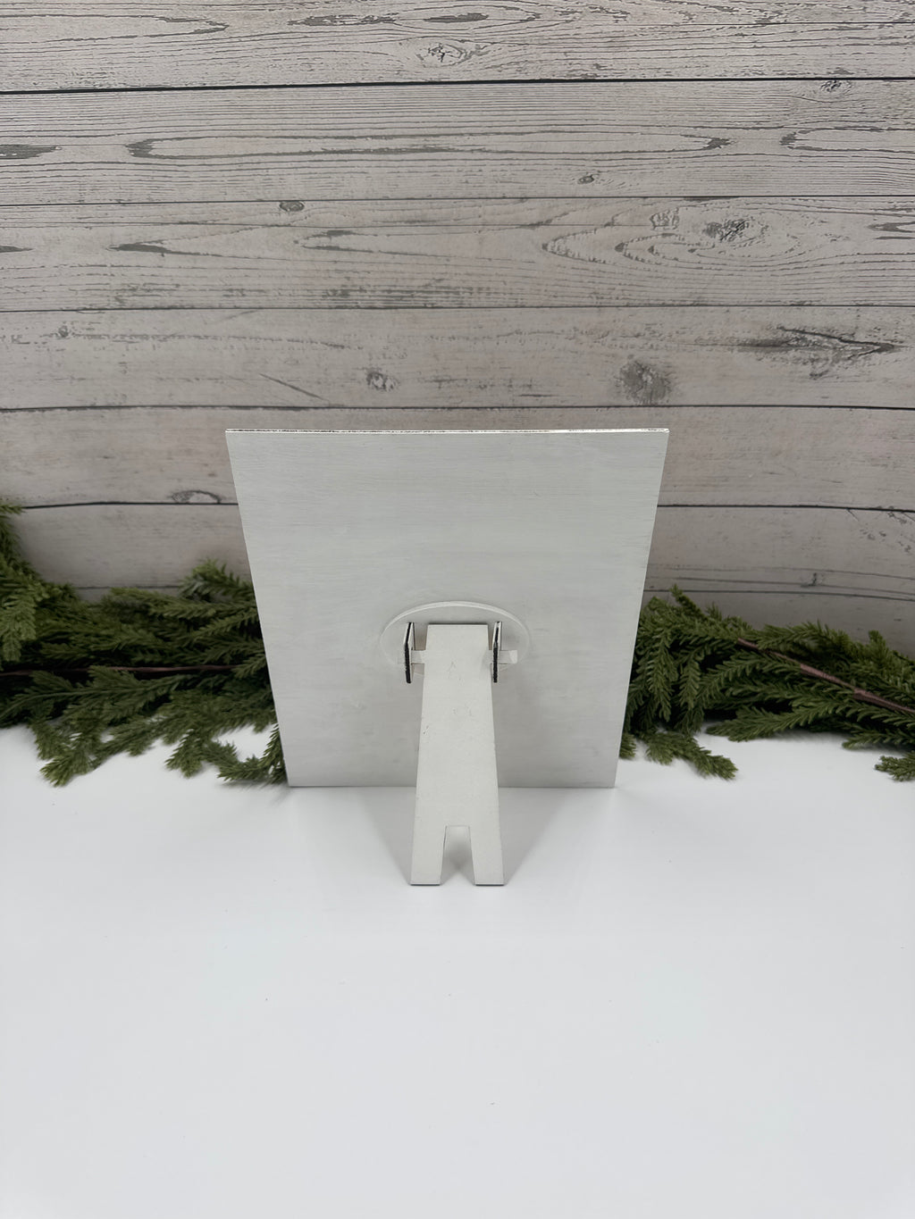 White Interchangeable Sign Holder – Handcrafted Wooden Frame