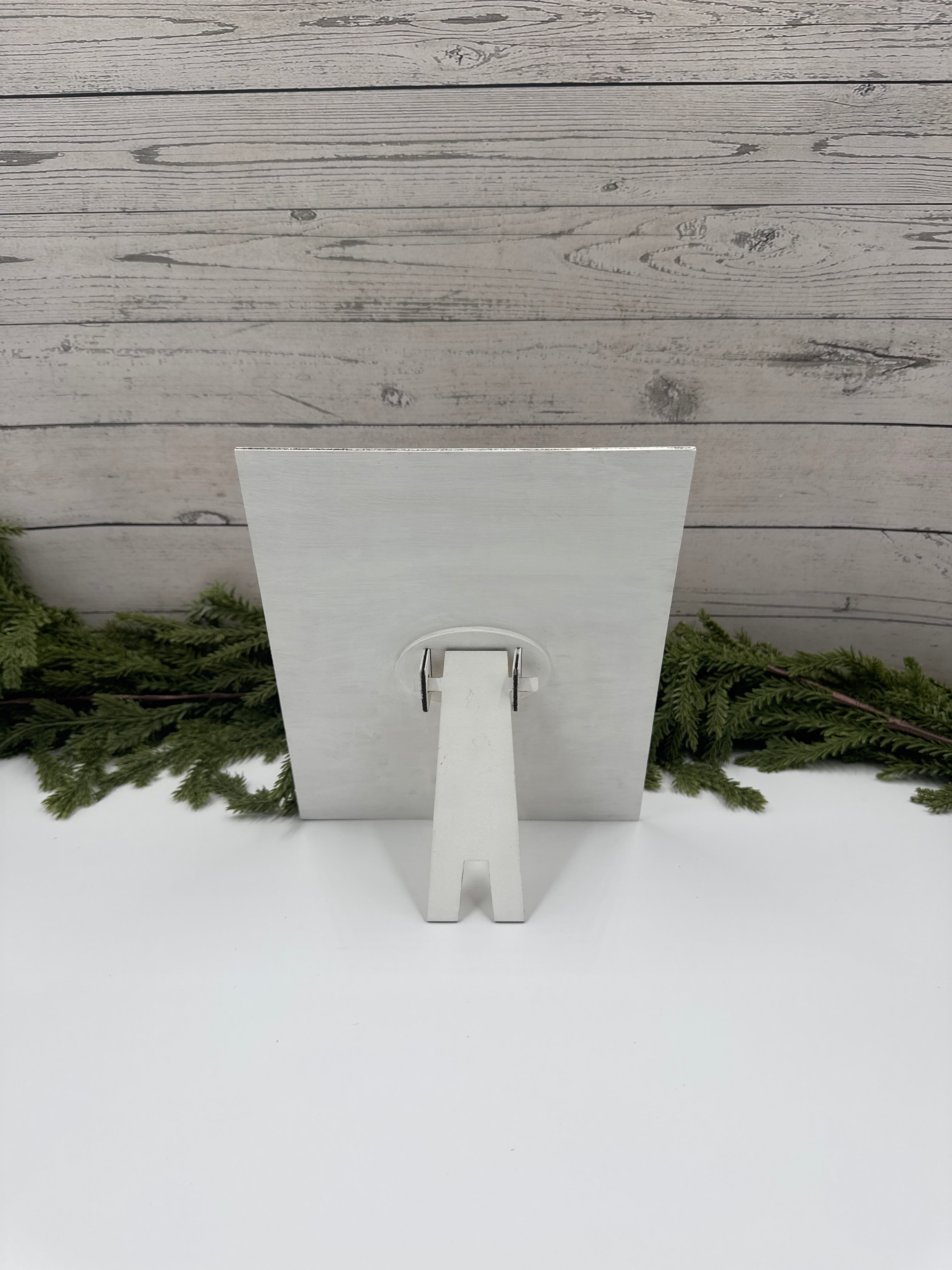 White Interchangeable Sign Holder – Handcrafted Wooden Frame