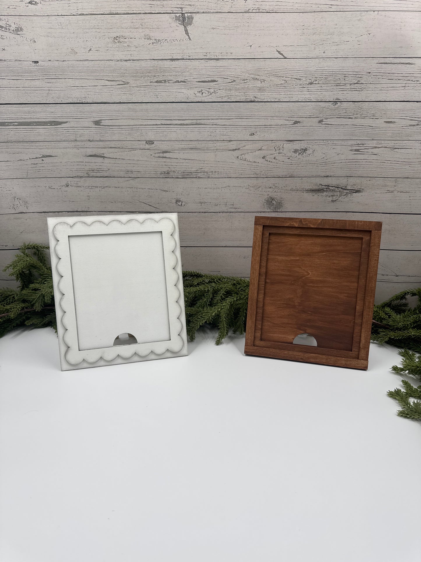 White Interchangeable Sign Holder – Handcrafted Wooden Frame