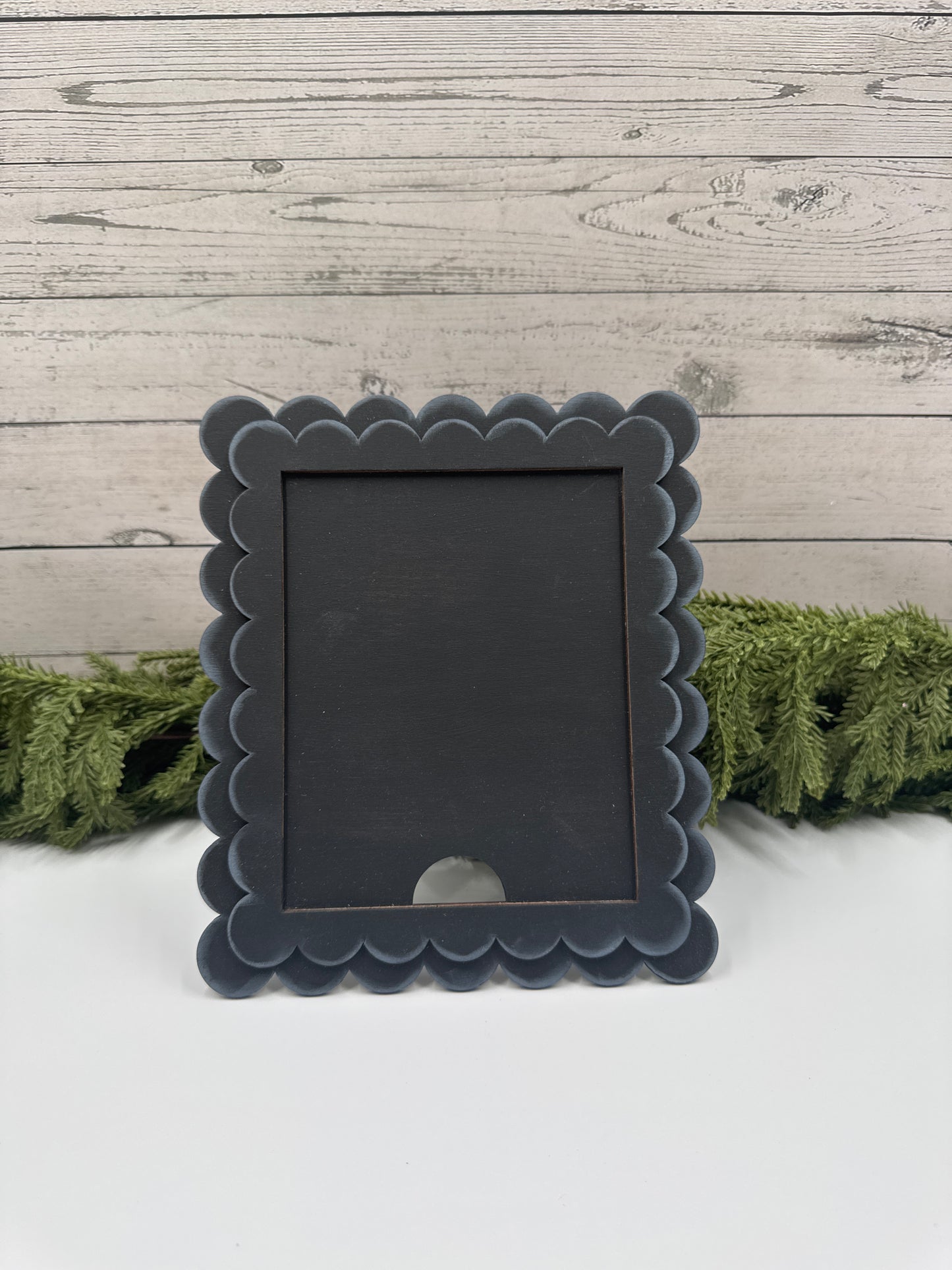 Black Interchangeable Sign Holder – Farmhouse Wooden Frame for Seasonal Inserts