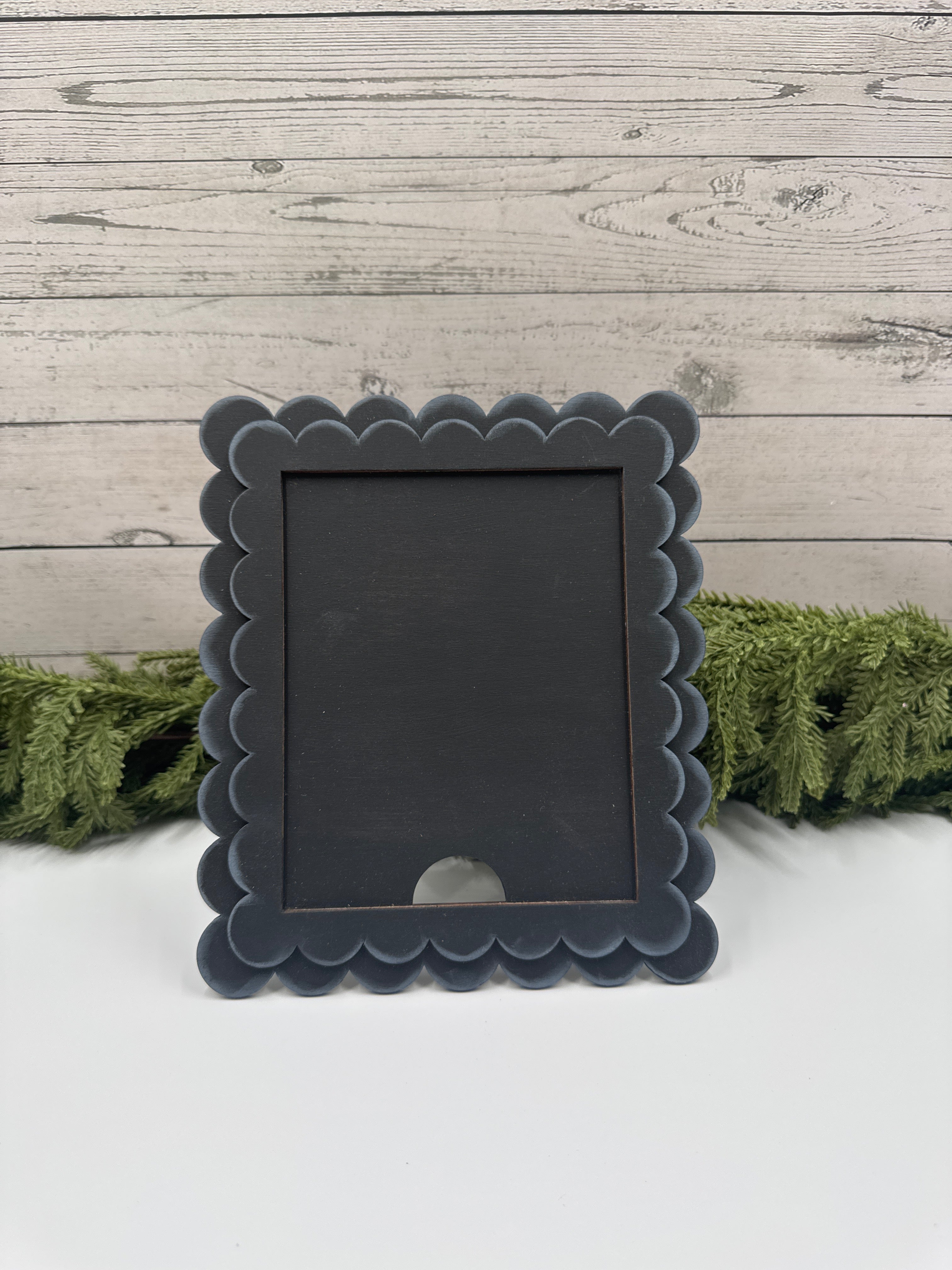 Black Interchangeable Sign Holder – Farmhouse Wooden Frame for Seasonal Inserts