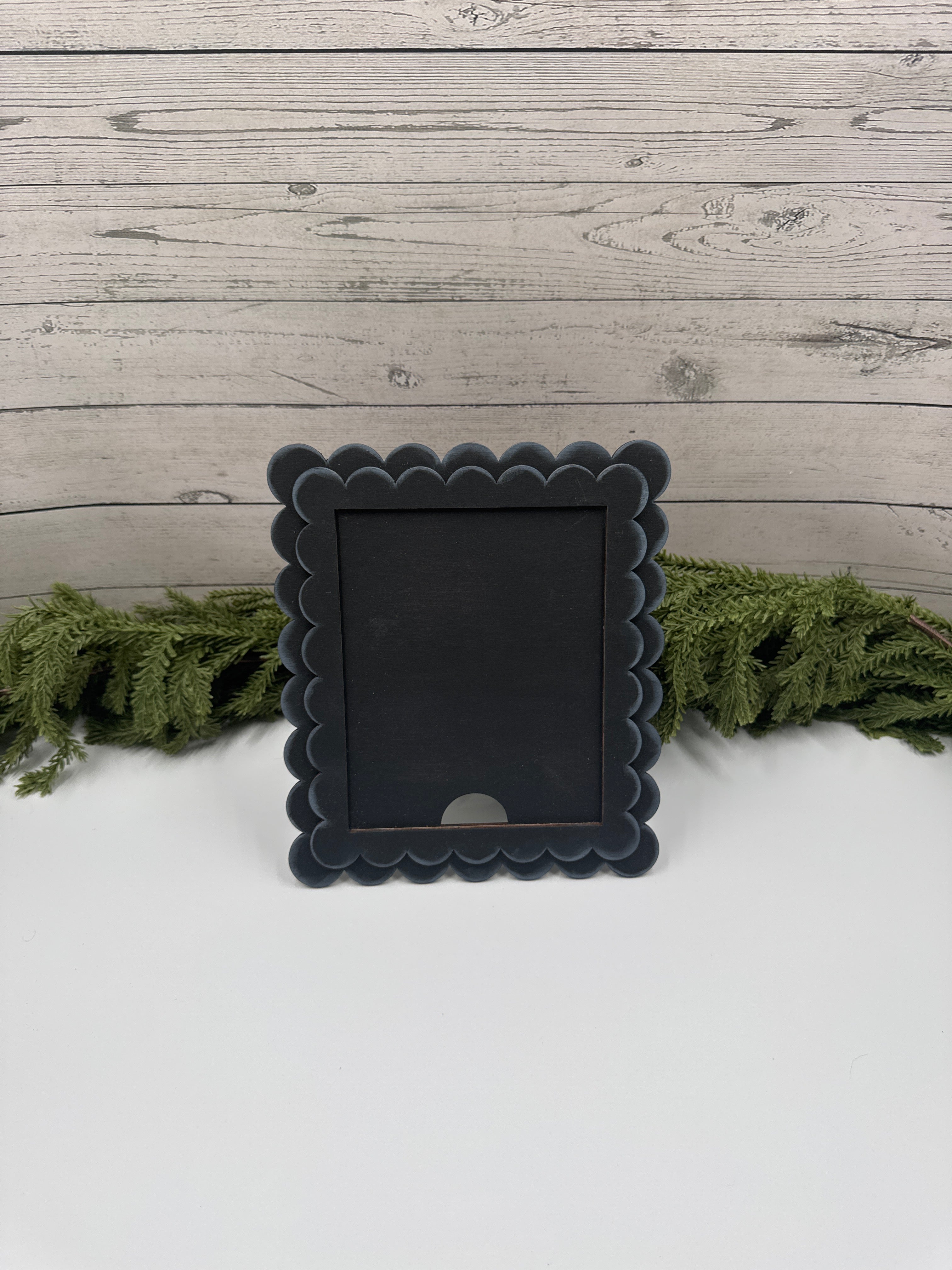 Black Interchangeable Sign Holder – Farmhouse Wooden Frame for Seasonal Inserts