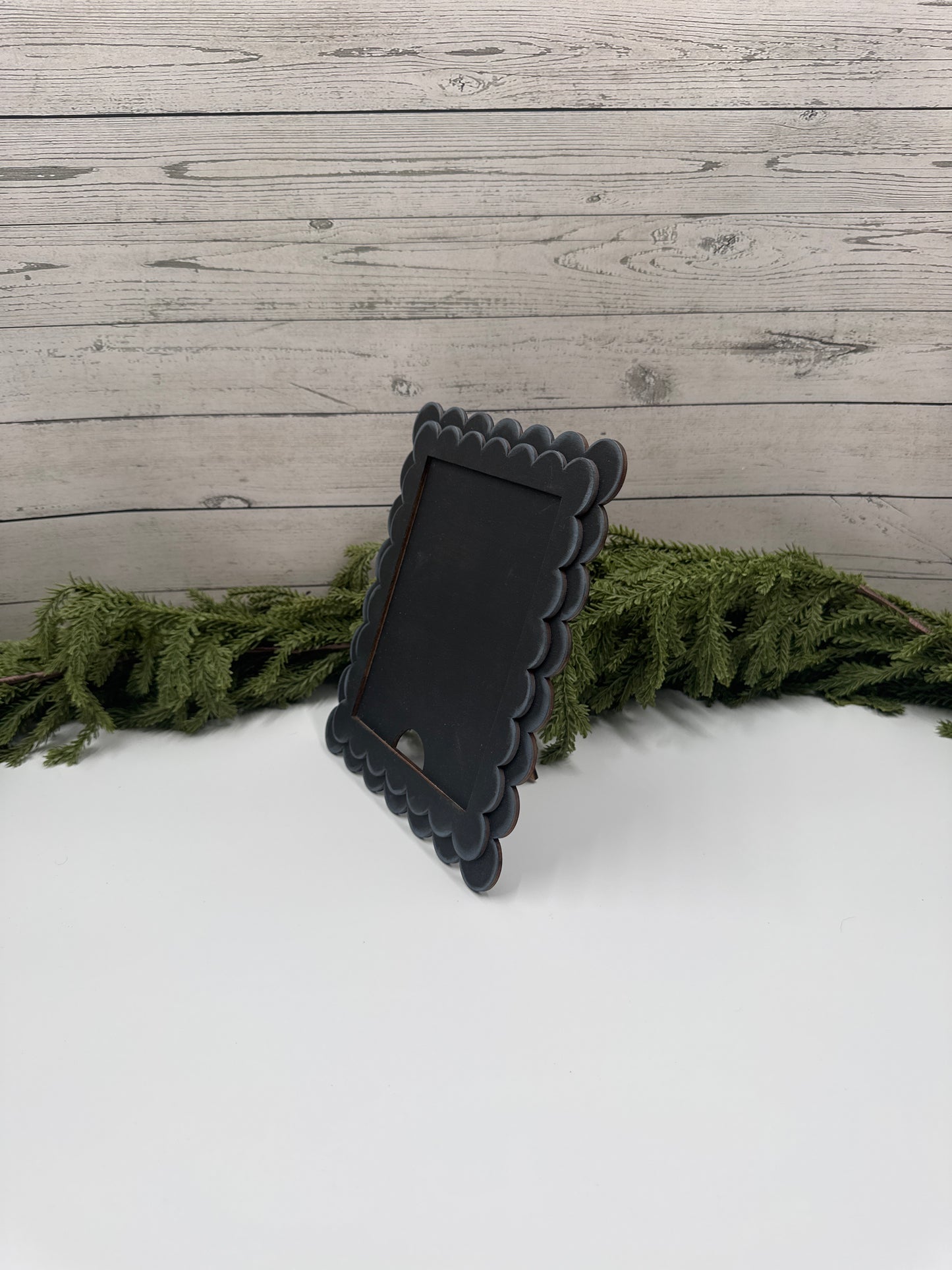 Black Interchangeable Sign Holder – Farmhouse Wooden Frame for Seasonal Inserts