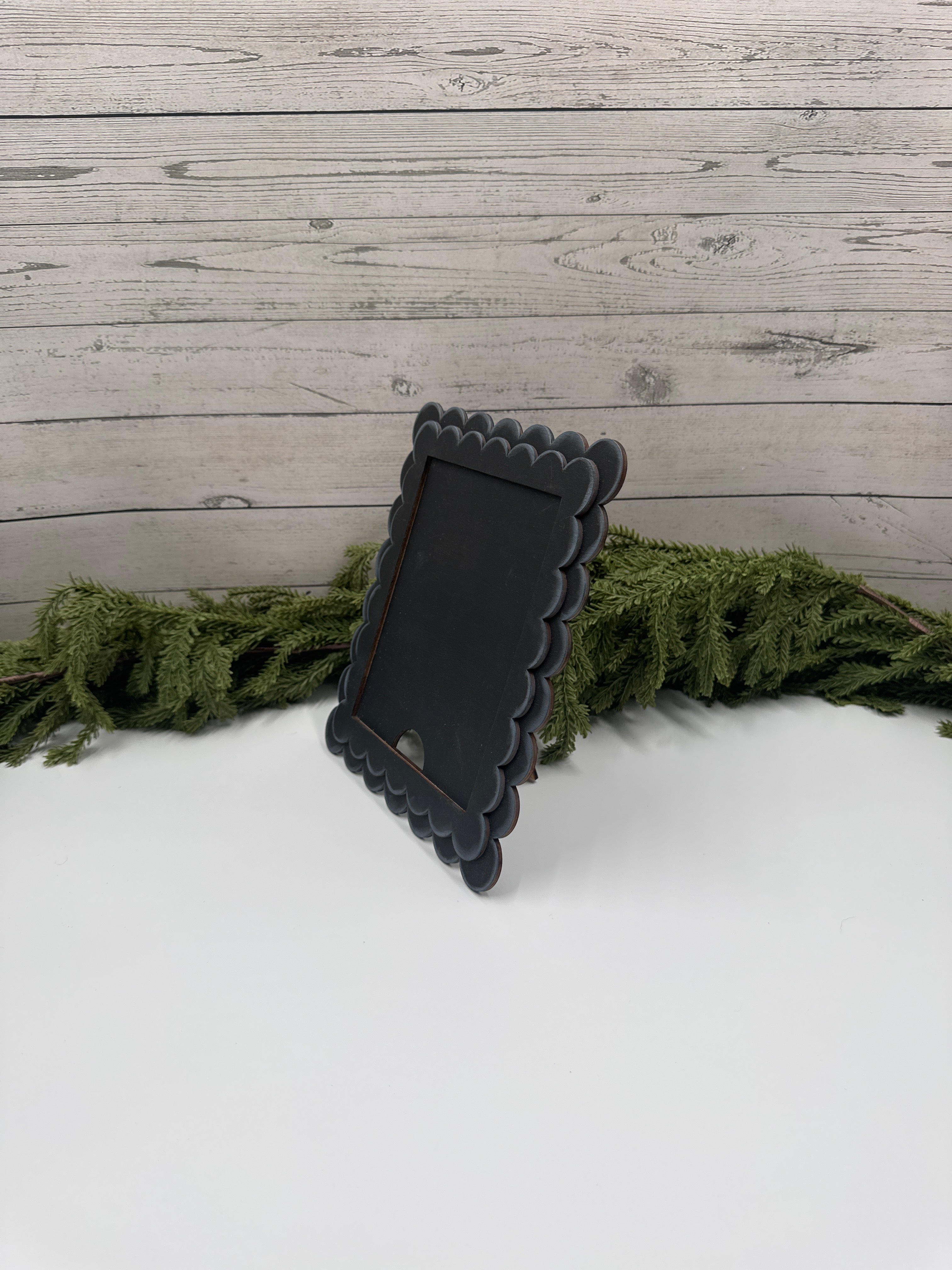 Black Interchangeable Sign Holder – Farmhouse Wooden Frame for Seasonal Inserts