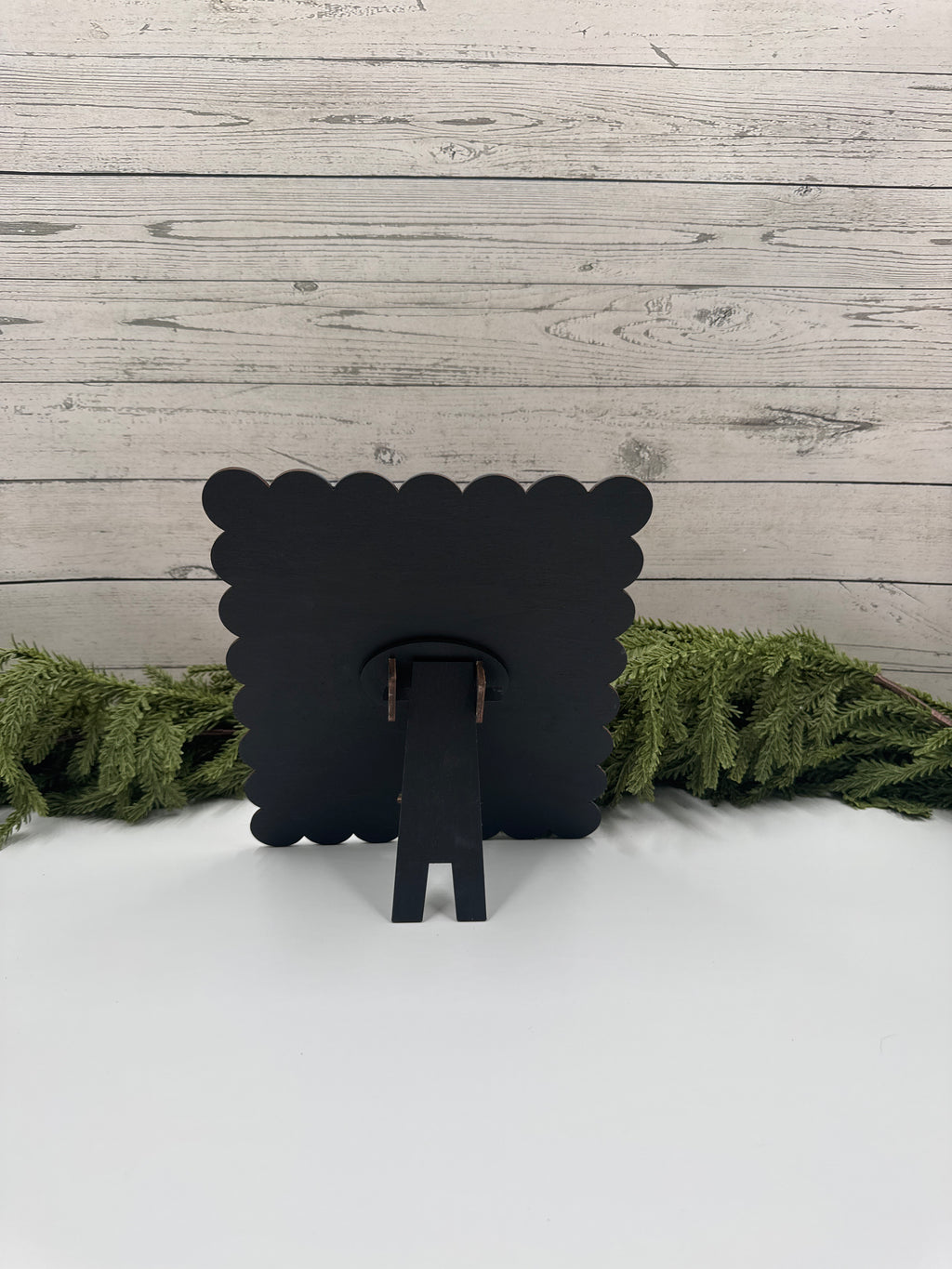 Black Interchangeable Sign Holder – Farmhouse Wooden Frame for Seasonal Inserts