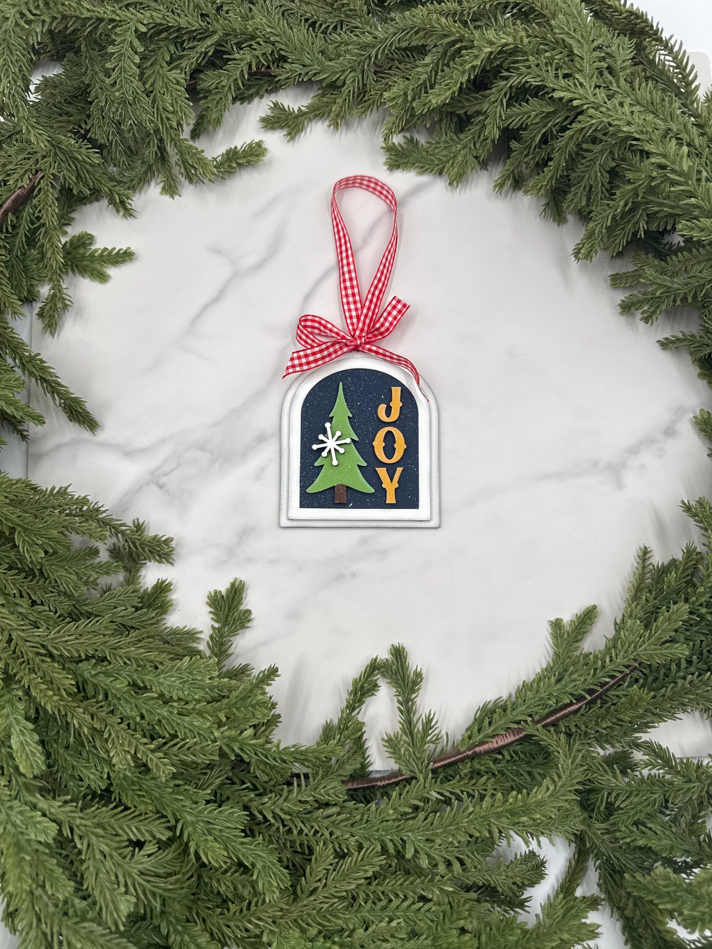 Joy Christmas Ornament – Handmade Wood Ornament, Holiday Tree Décor, Rustic Farmhouse Christmas Decoration