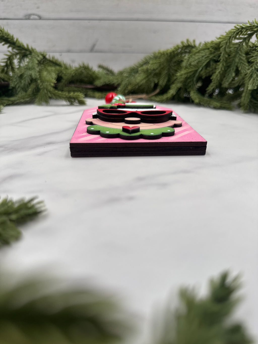 Mrs. Claus Ornament with Gift Card Holder – Handmade Wood Christmas Ornament, Holiday Gift Card Holder, Cute Christmas Décor