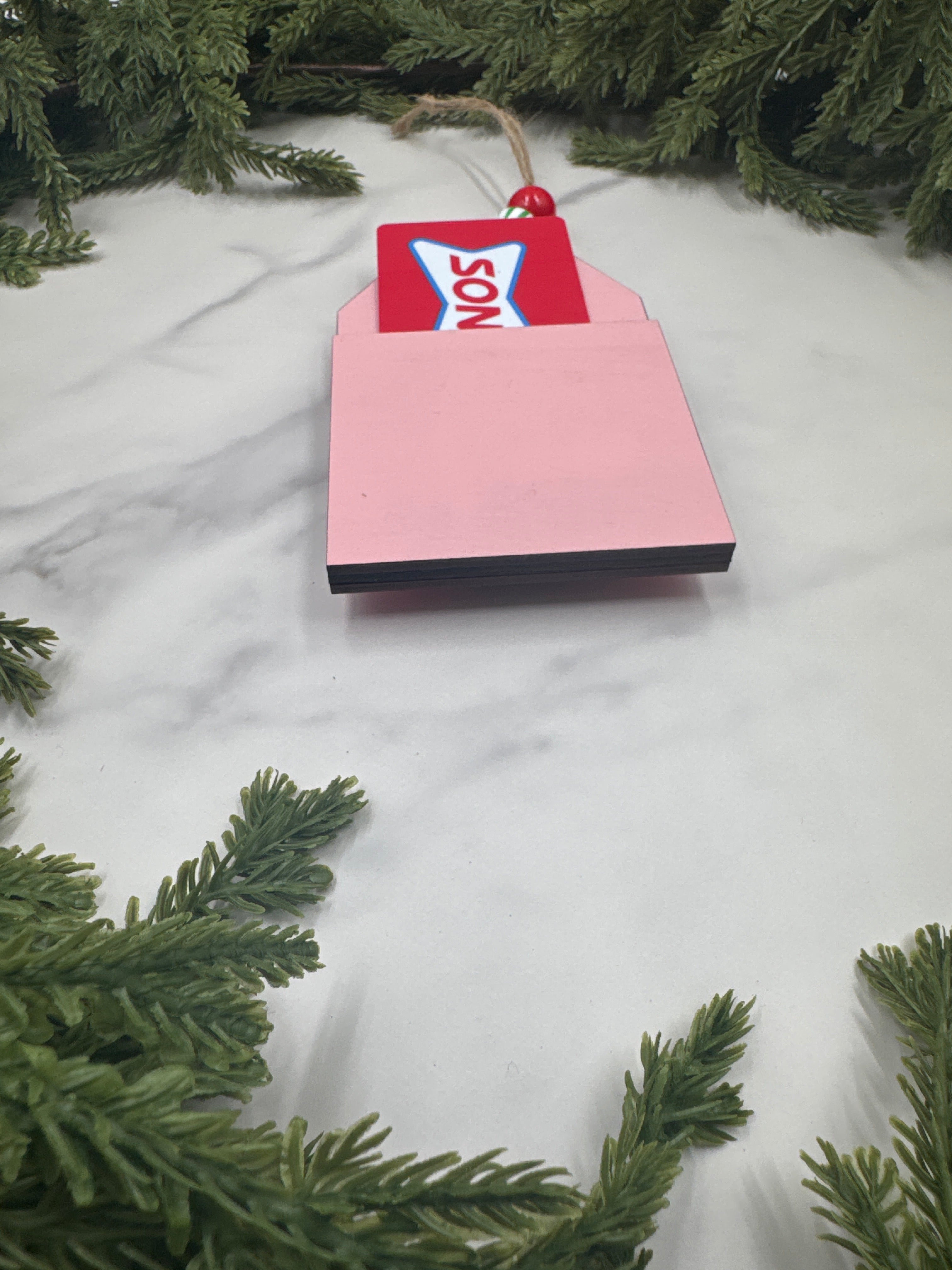 Mrs. Claus Ornament with Gift Card Holder – Handmade Wood Christmas Ornament, Holiday Gift Card Holder, Cute Christmas Décor