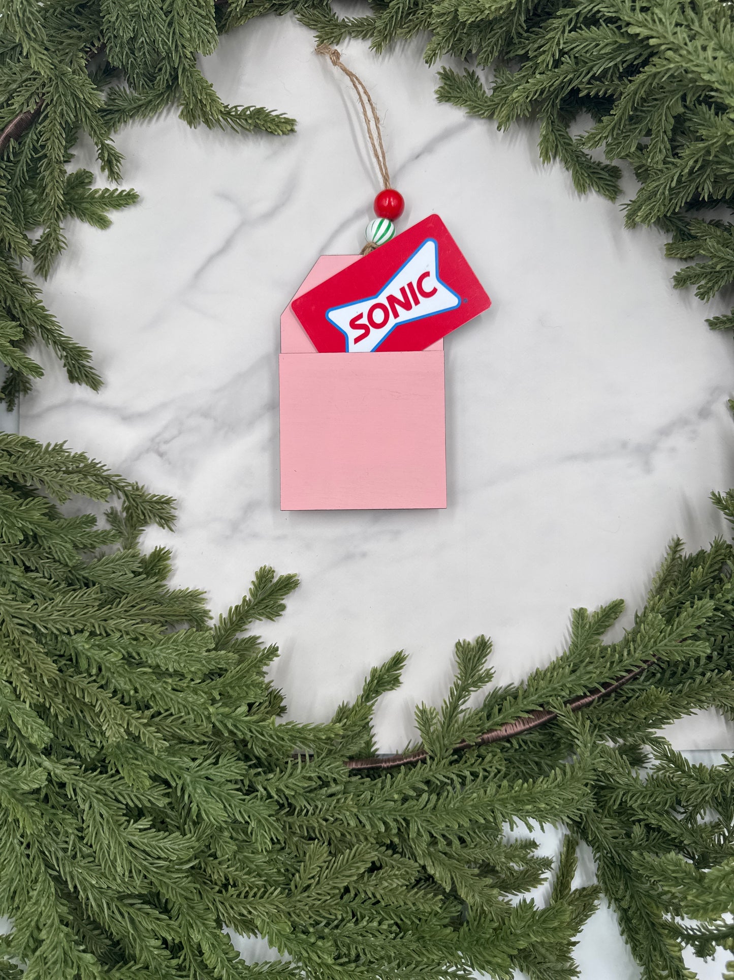 Mrs. Claus Ornament with Gift Card Holder – Handmade Wood Christmas Ornament, Holiday Gift Card Holder, Cute Christmas Décor