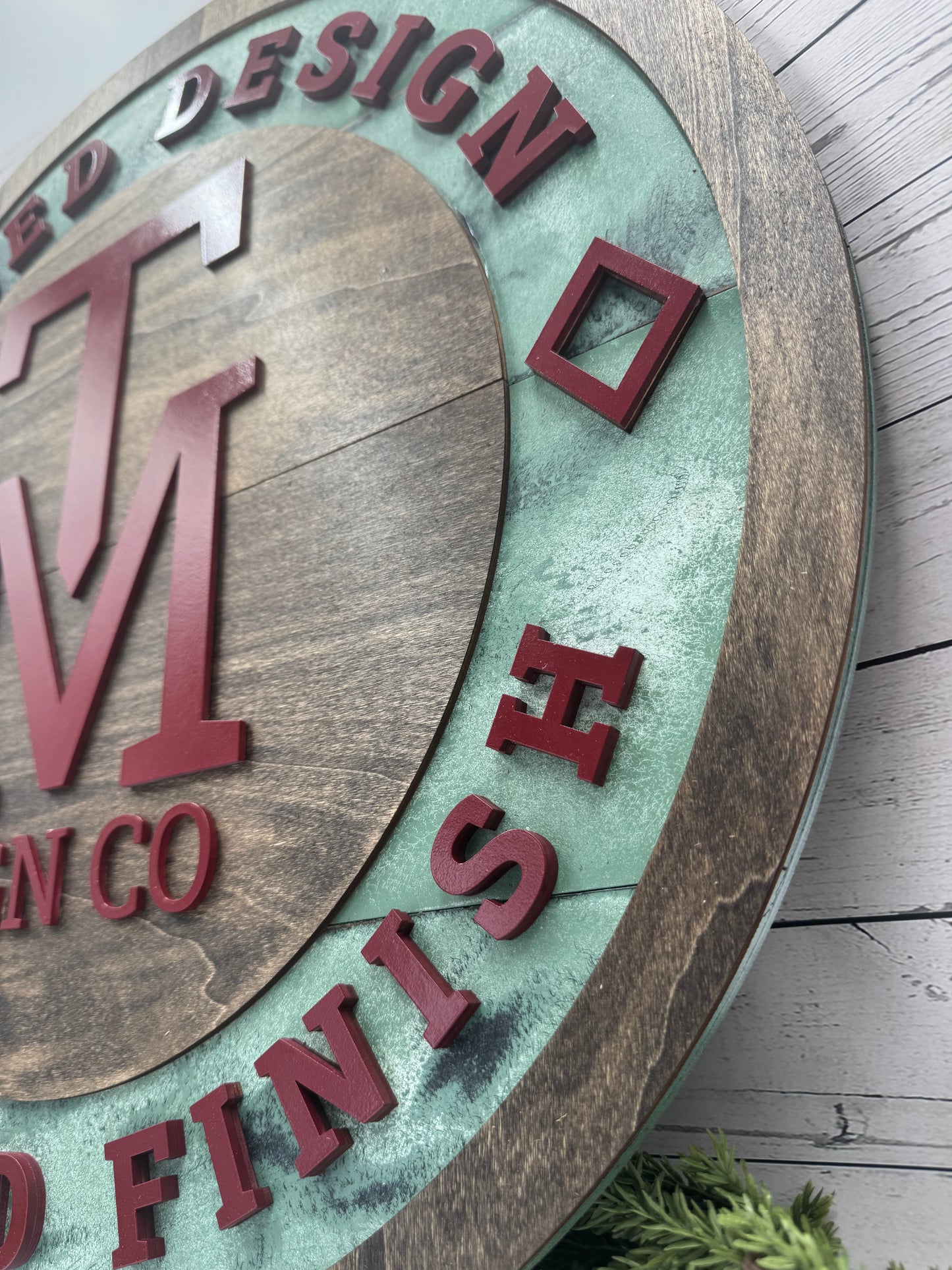 Custom Layered Wood & Acrylic Signs | Design Deposit for Personalized Business, Home, or Office Wall Sign | T&M Signs by Thistle & Mill