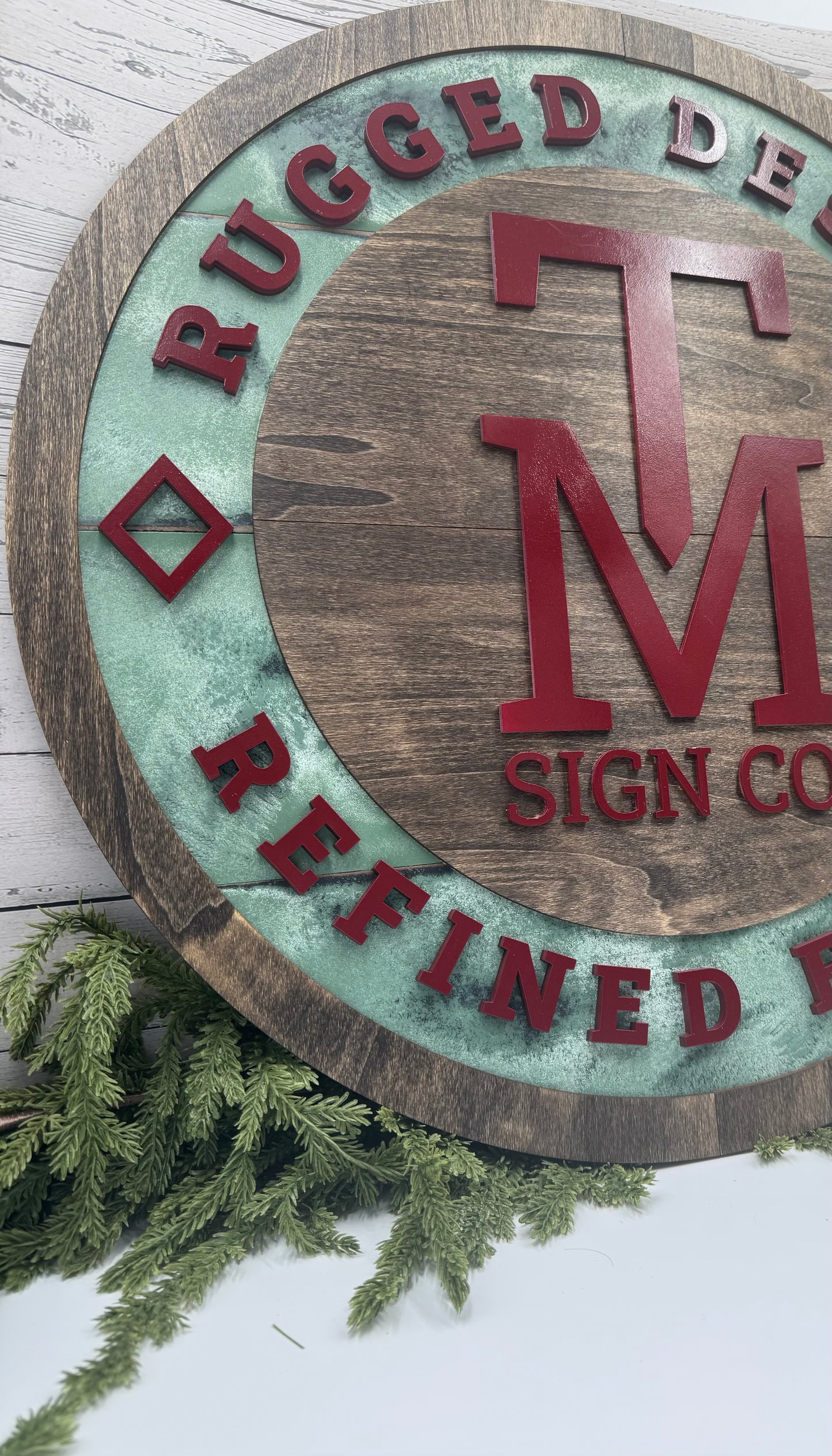 Custom Layered Wood & Acrylic Signs | Design Deposit for Personalized Business, Home, or Office Wall Sign | T&M Signs by Thistle & Mill