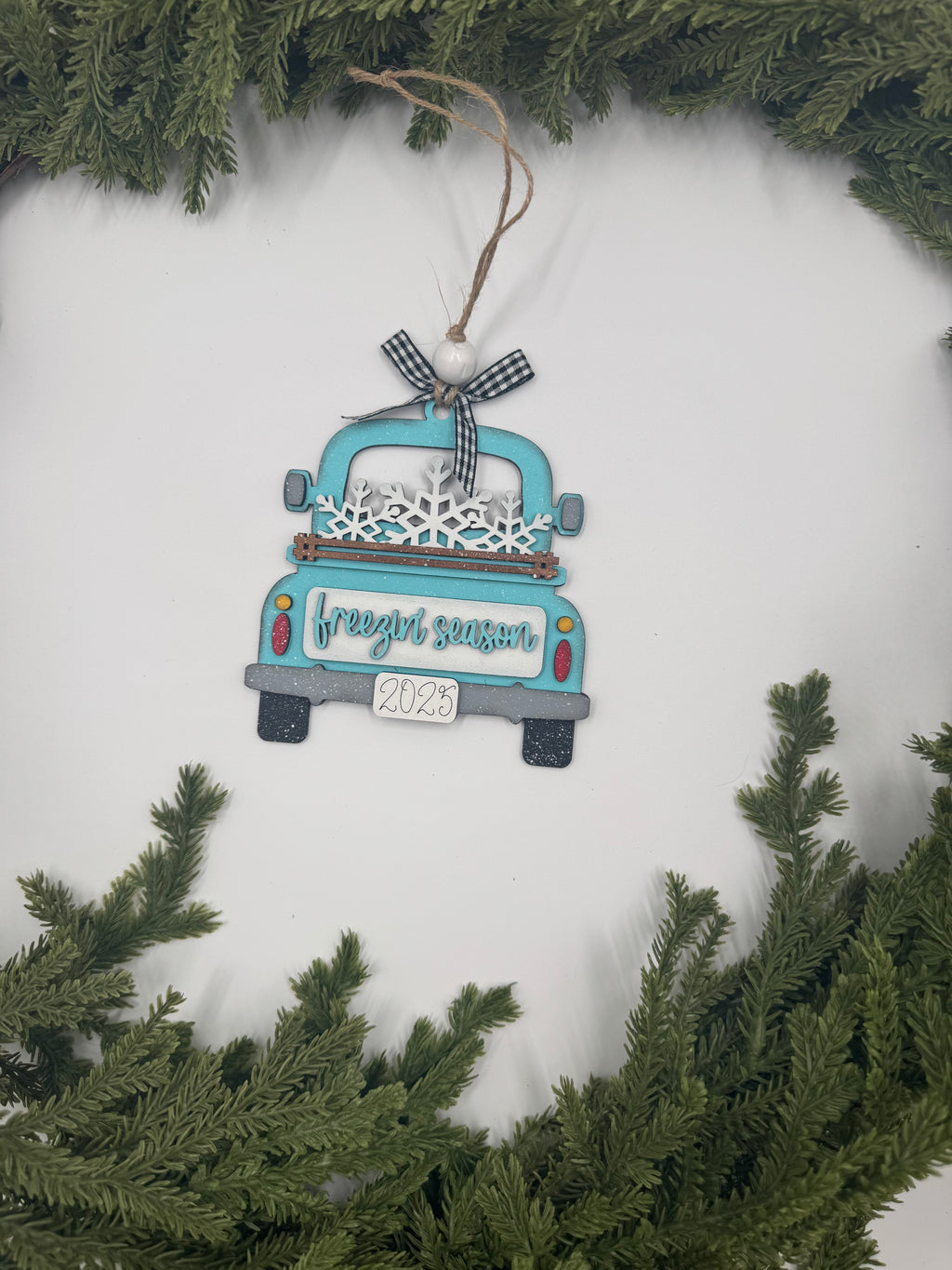 🧣 Freezin’ Season Ornament – Handmade Wood Christmas Ornament or Gift Card Holder