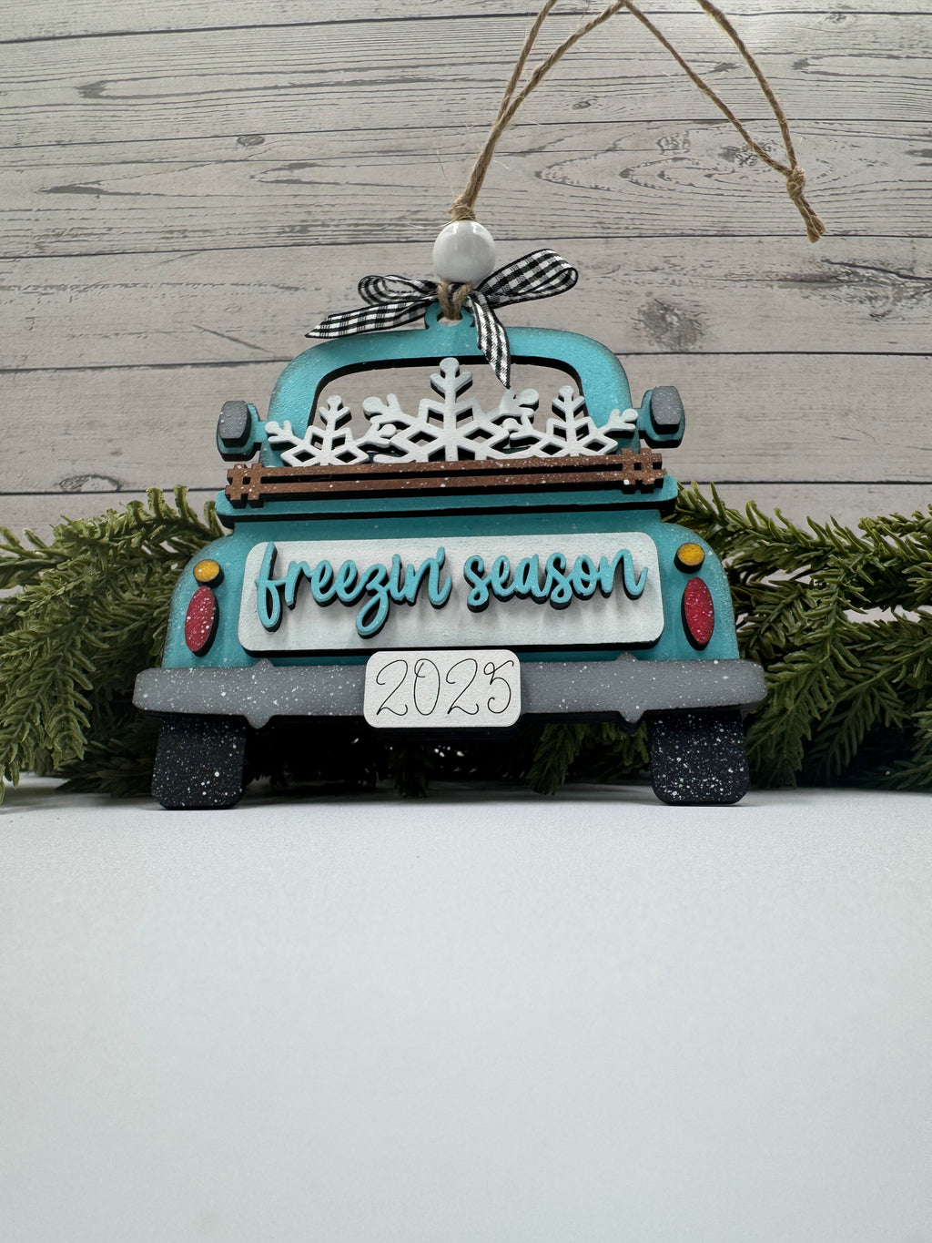 🧣 Freezin’ Season Ornament – Handmade Wood Christmas Ornament or Gift Card Holder